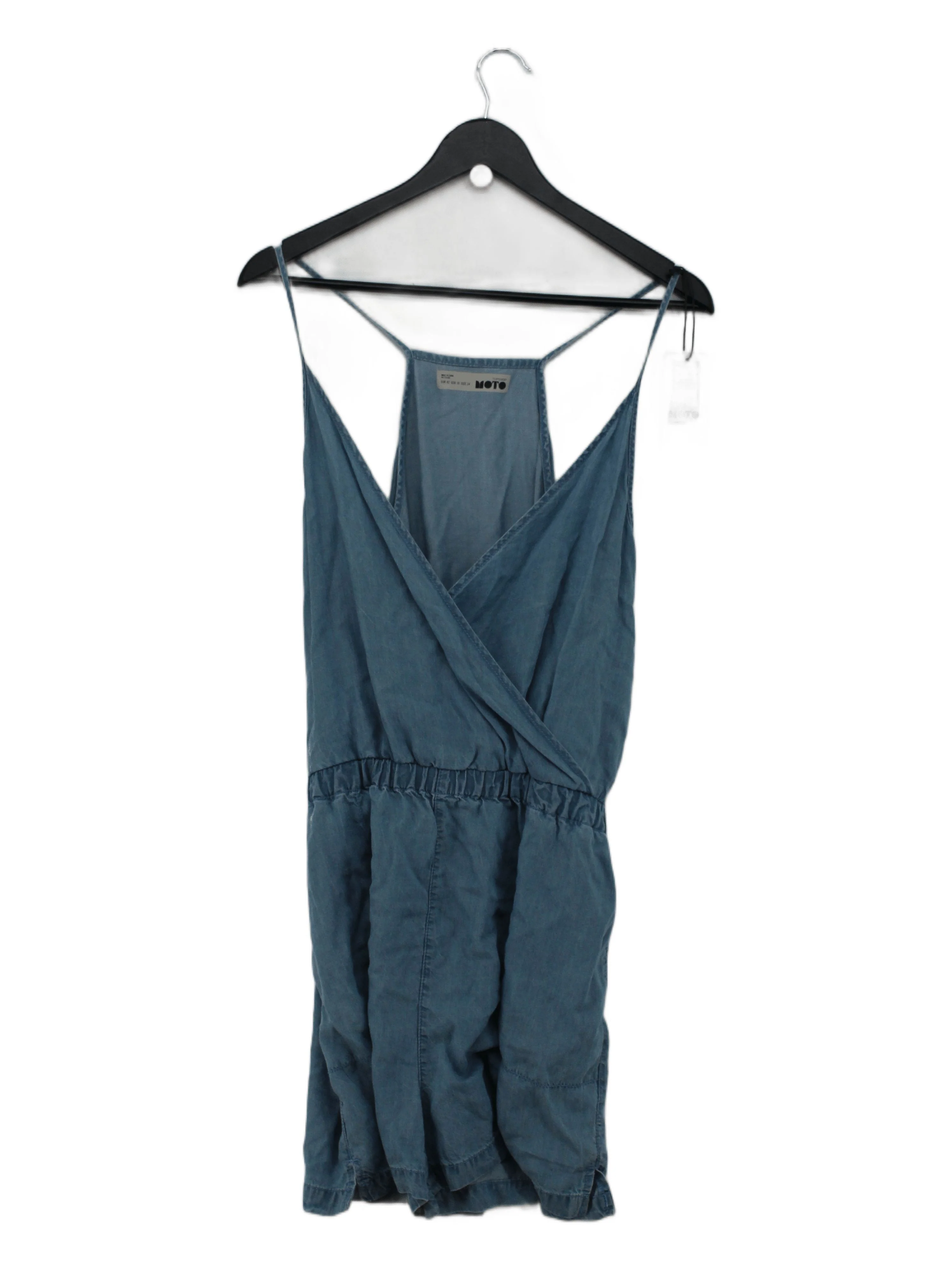 Topshop Women's Playsuit UK 14 Blue 100% Lyocell Modal Playsuit