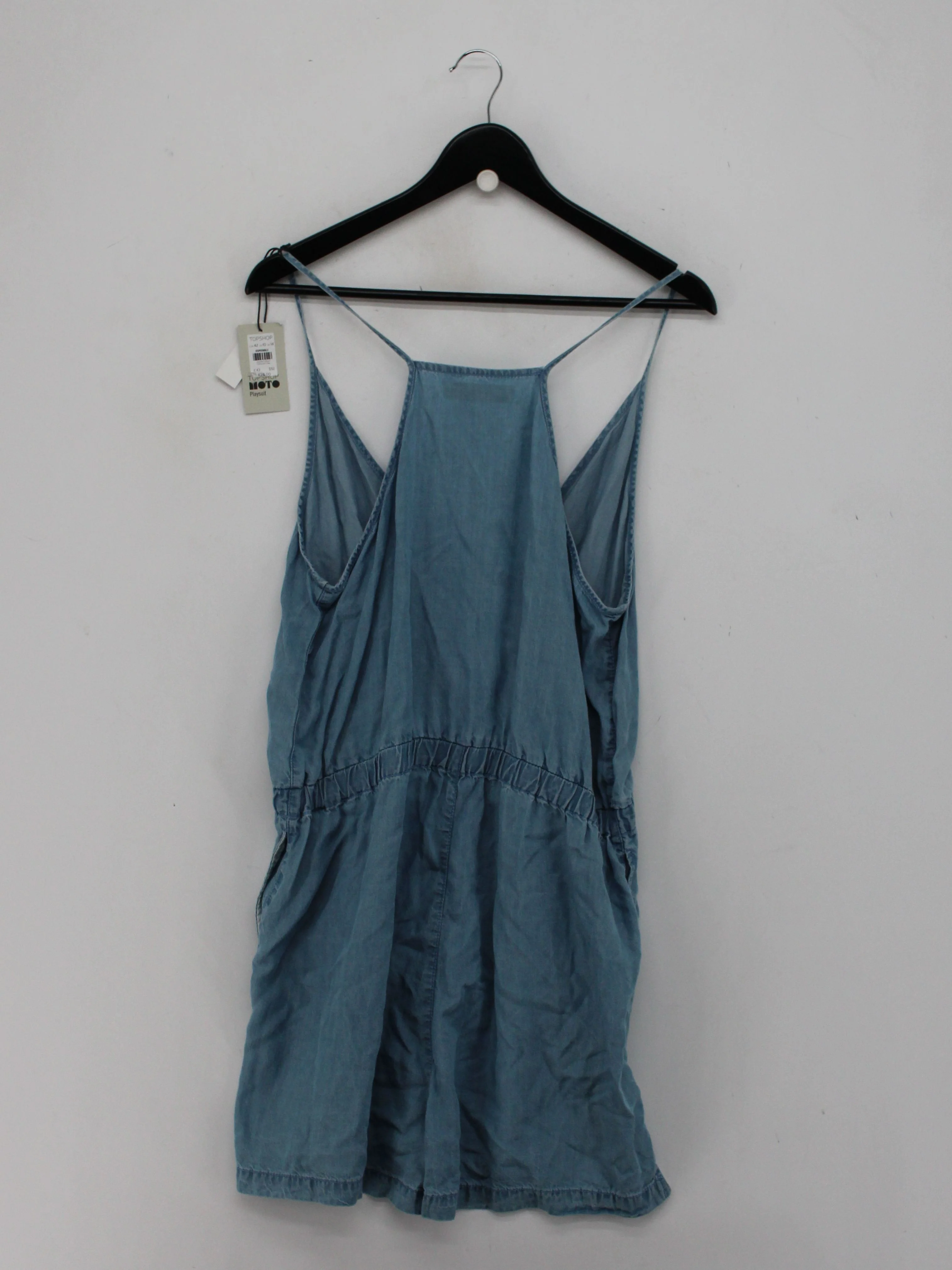 Topshop Women's Playsuit UK 14 Blue 100% Lyocell Modal Playsuit - Image 2