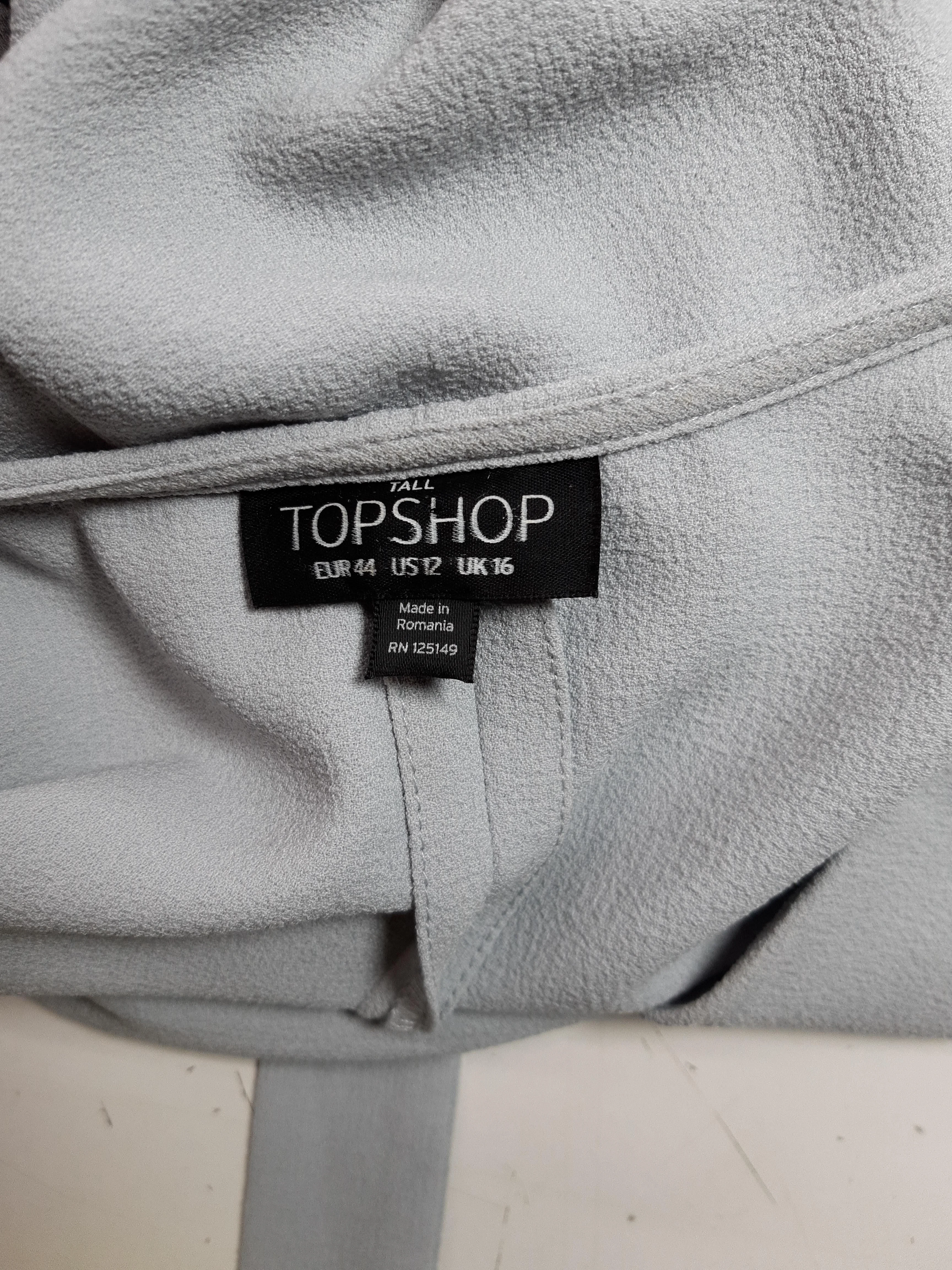 Topshop Women's Playsuit UK 16 Blue Polyester with Elastane Playsuit - Image 6