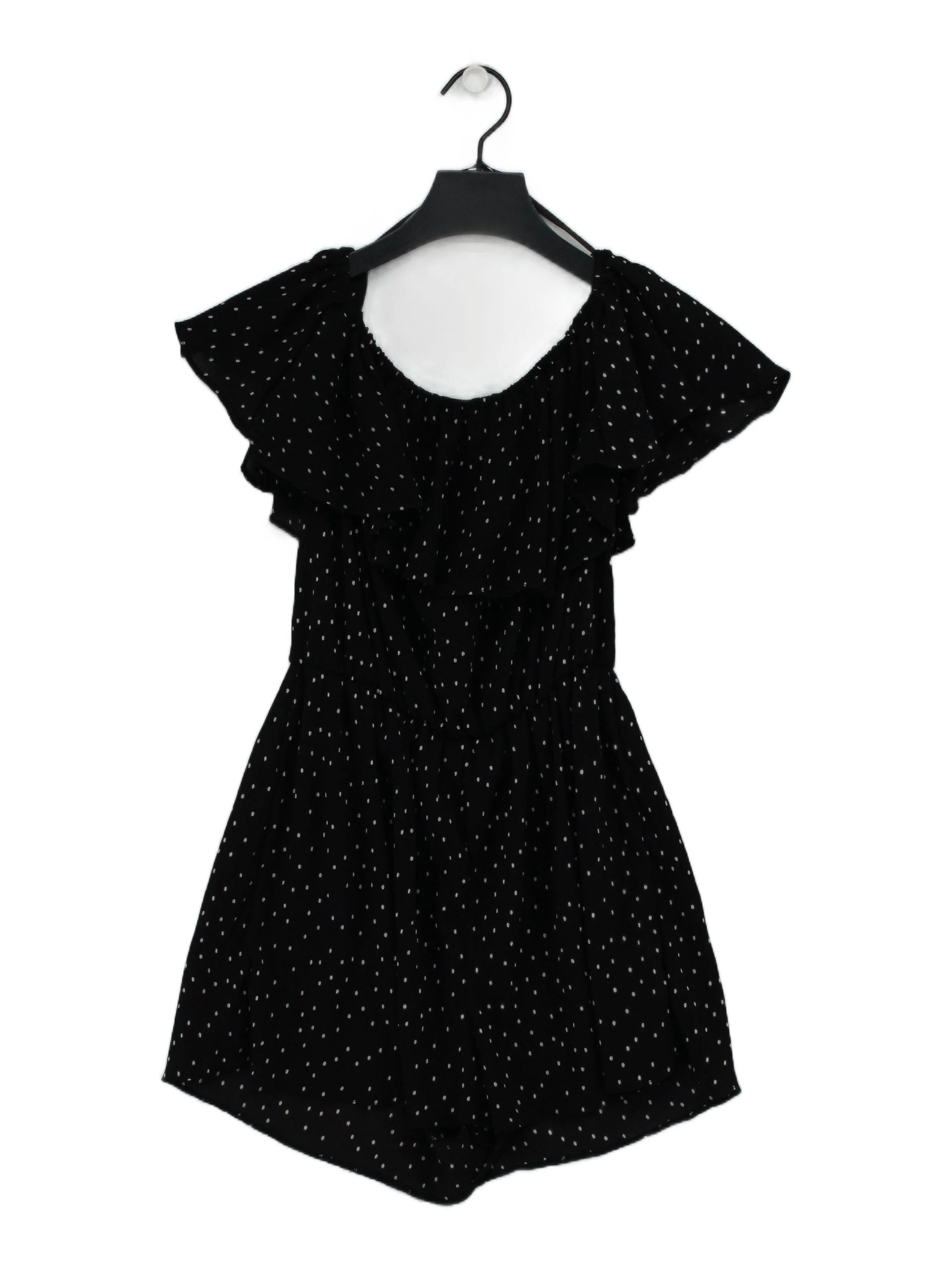 Topshop Women's Playsuit UK 6 Black Polkadot 100% Other Playsuit