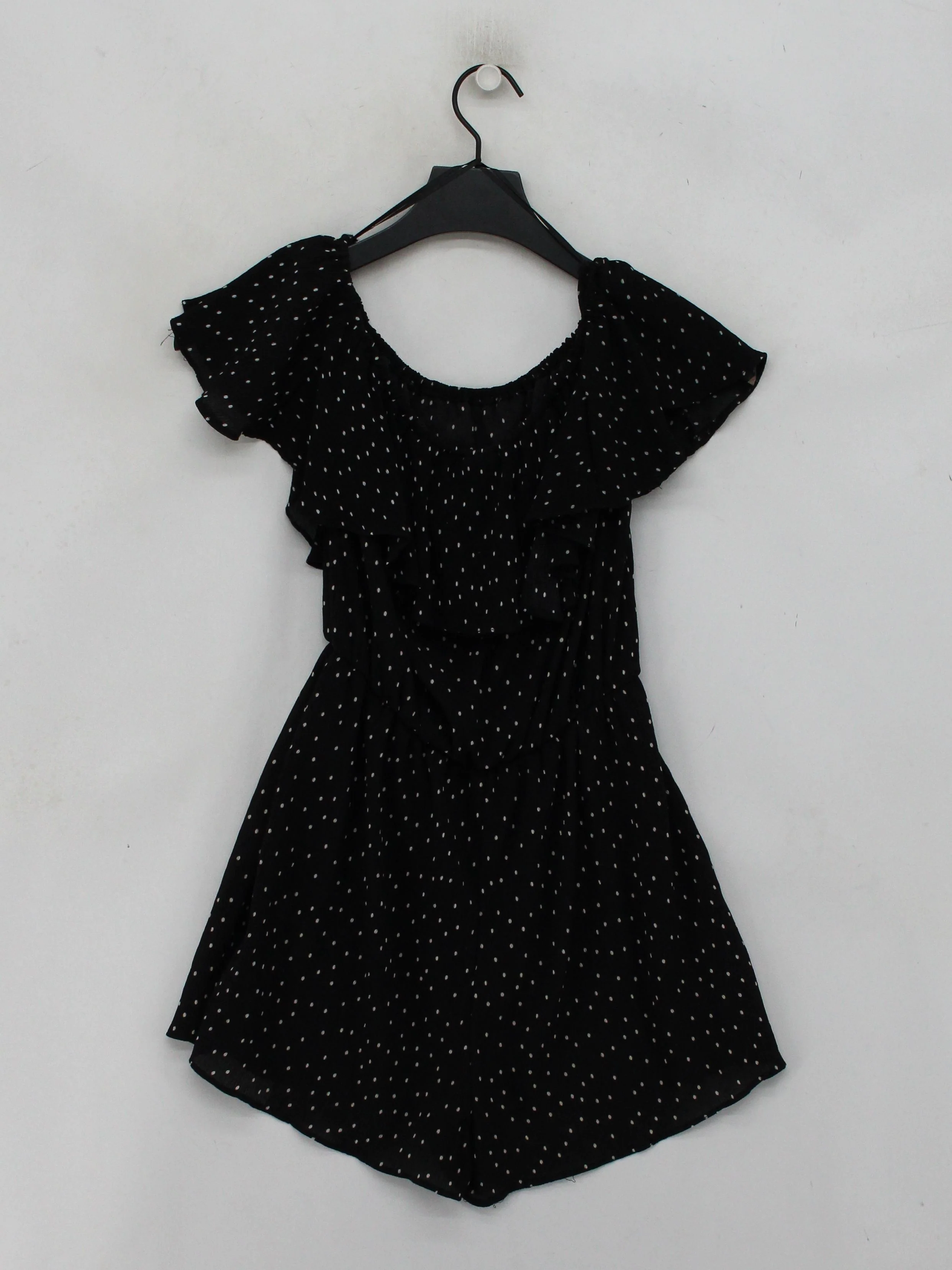 Topshop Women's Playsuit UK 6 Black Polkadot 100% Other Playsuit - Image 2