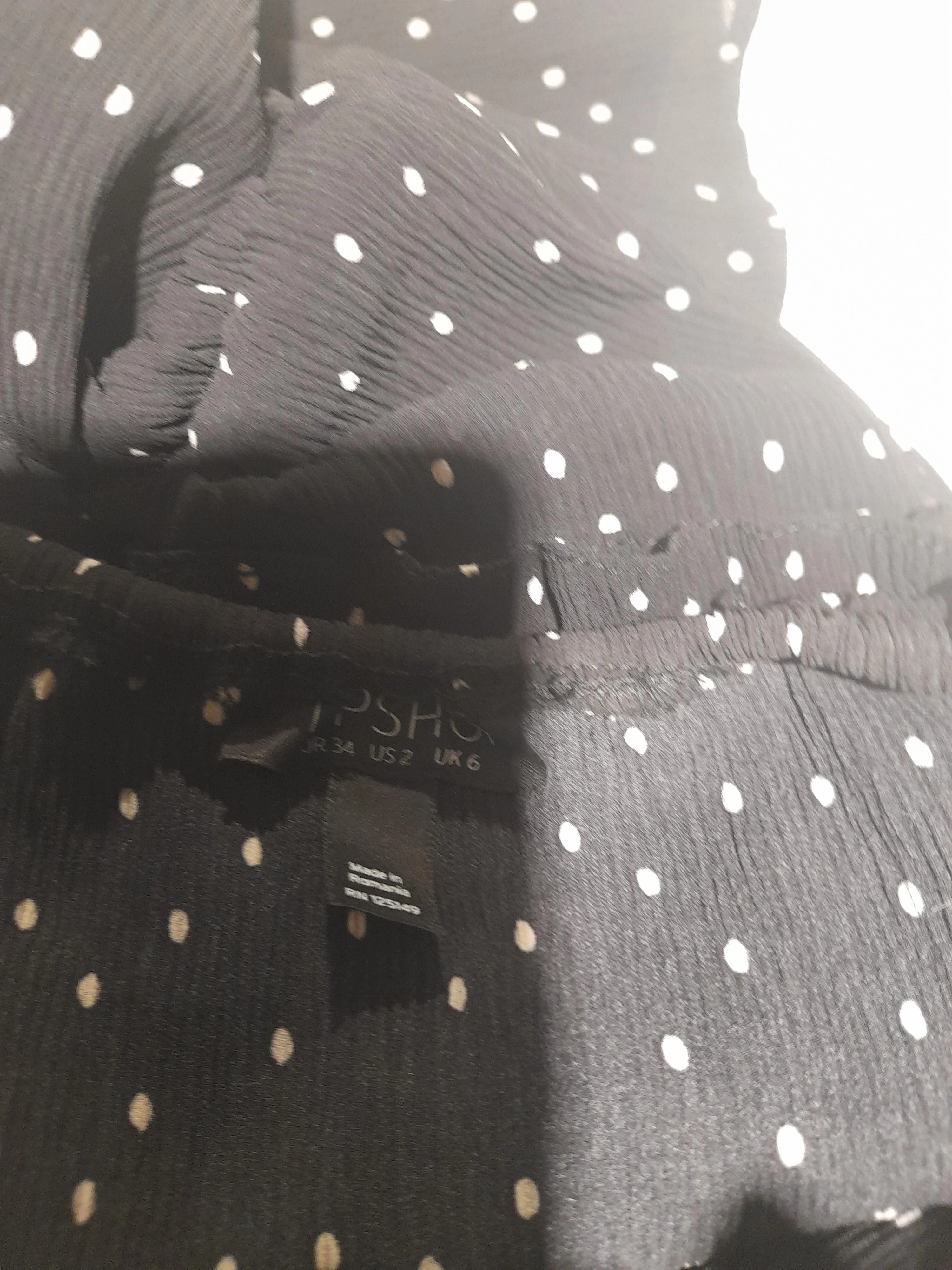 Topshop Women's Playsuit UK 6 Black Polkadot 100% Other Playsuit - Image 5