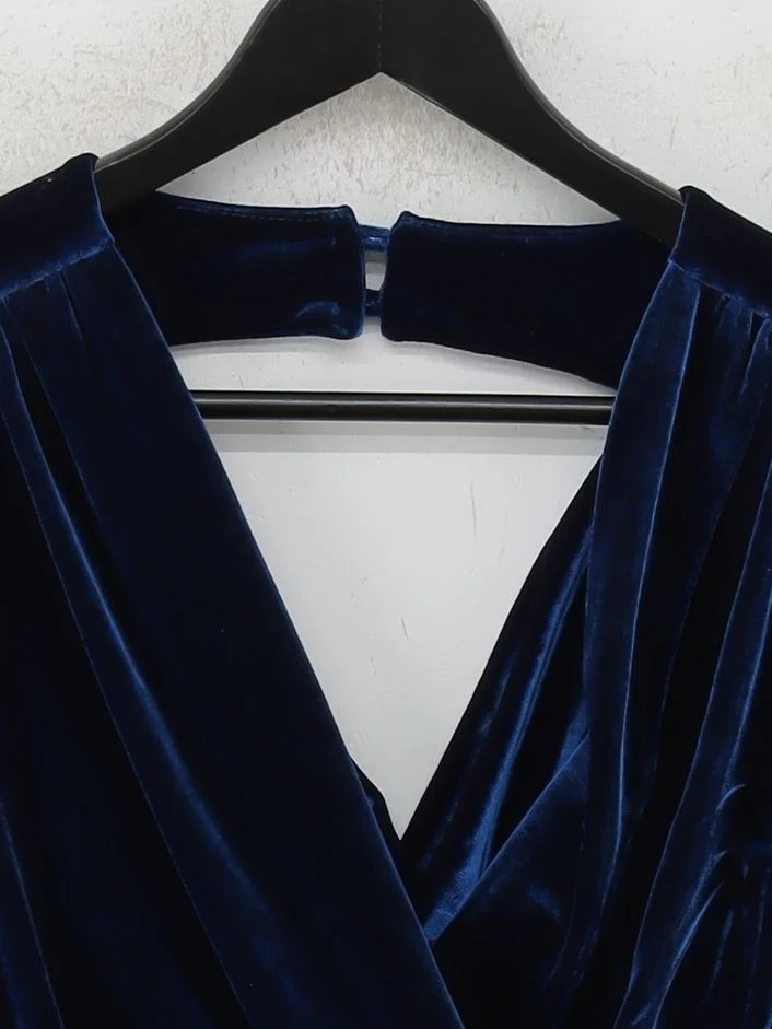 Topshop Women's Playsuit UK 8 Blue Polyester with Elastane Playsuit - Image 3