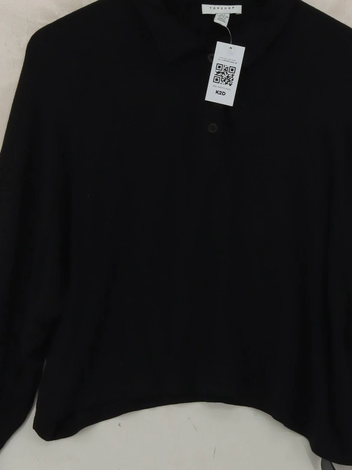 Topshop Women's Polo S Black Cotton with Viscose, Elastane Basic - Image 3