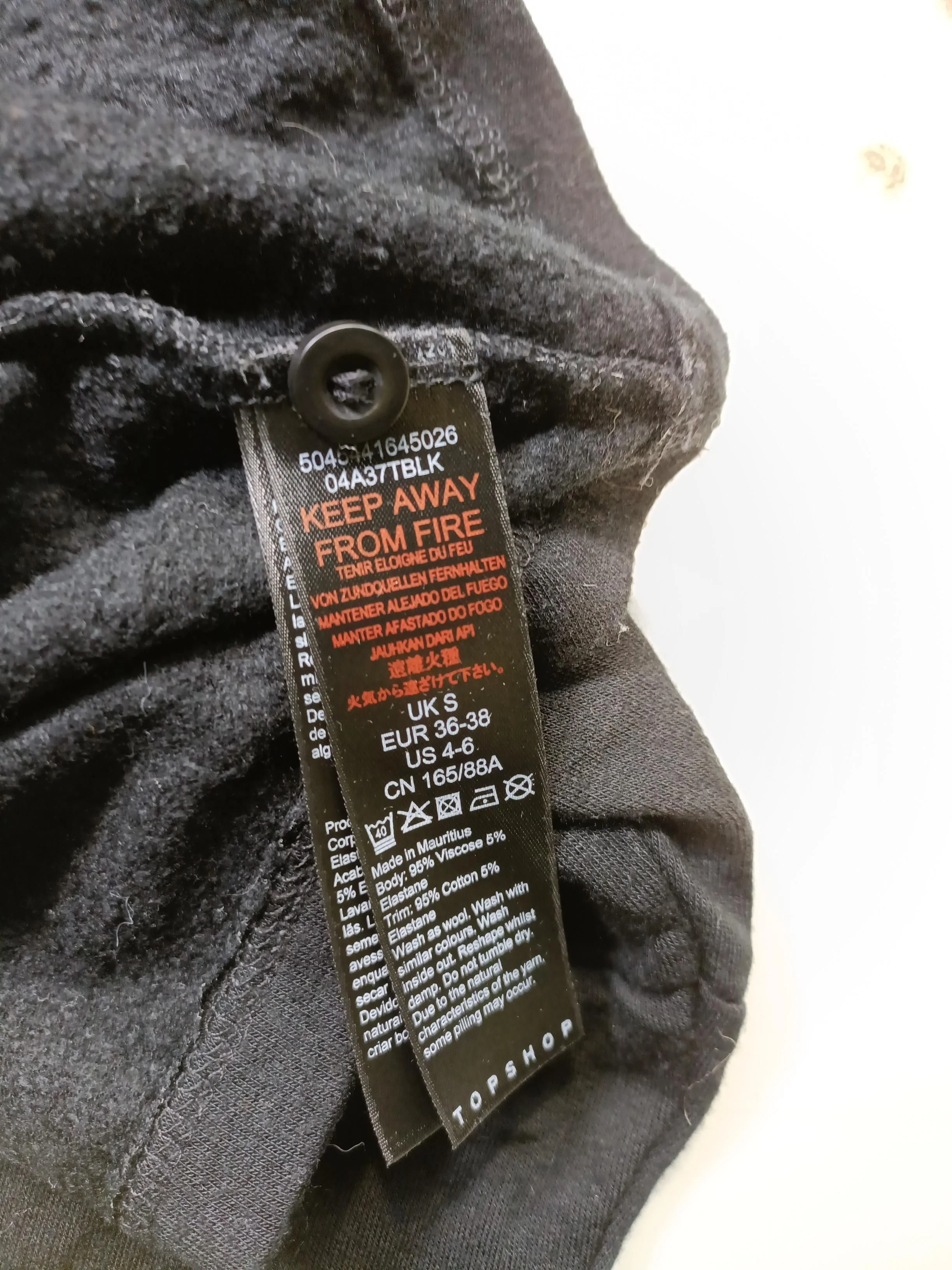 Topshop Women's Polo S Black Cotton with Viscose, Elastane Basic - Image 6