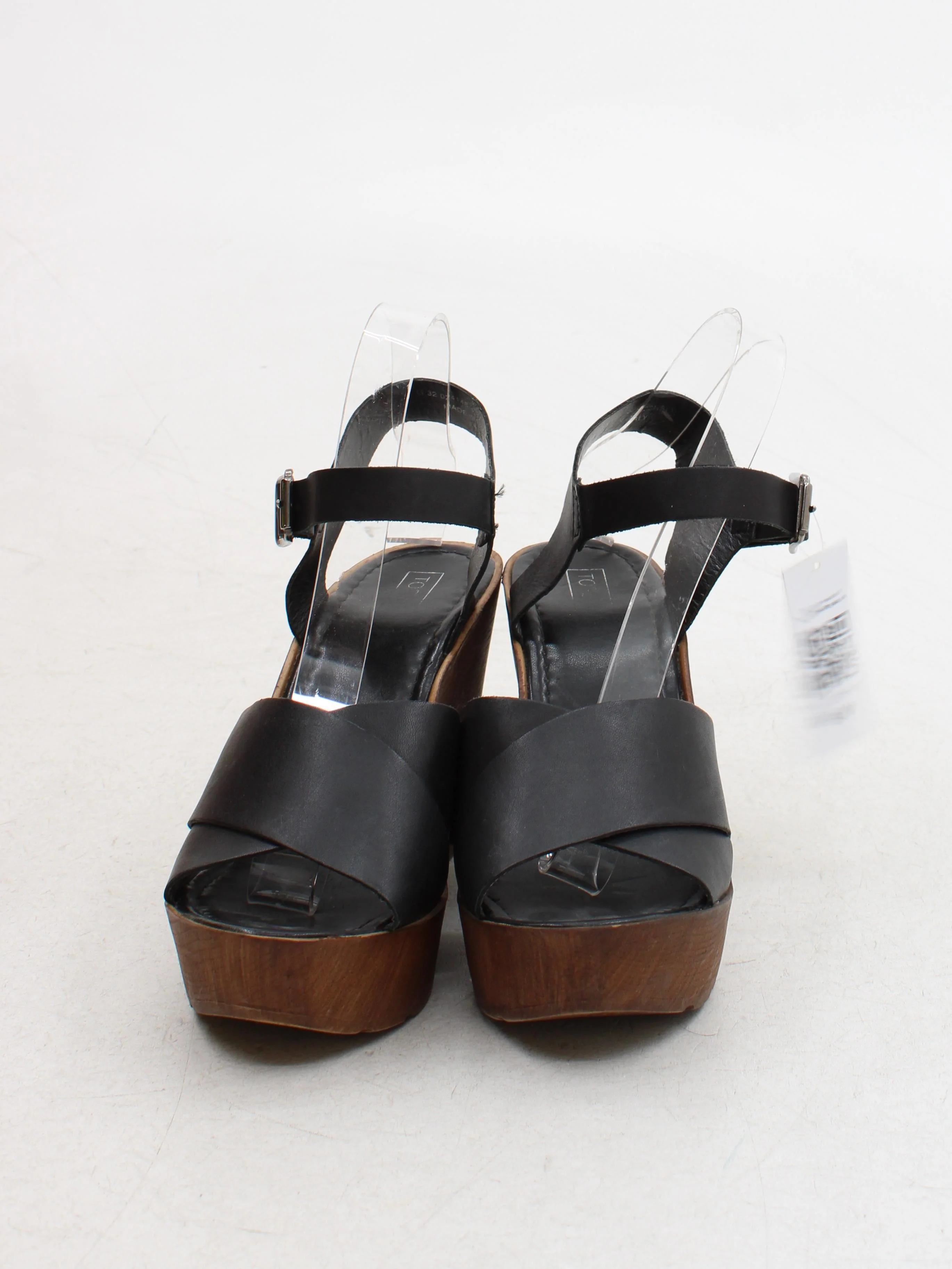 Topshop Women's Sandals UK 7 Black 100% Leather Strappy - Image 2