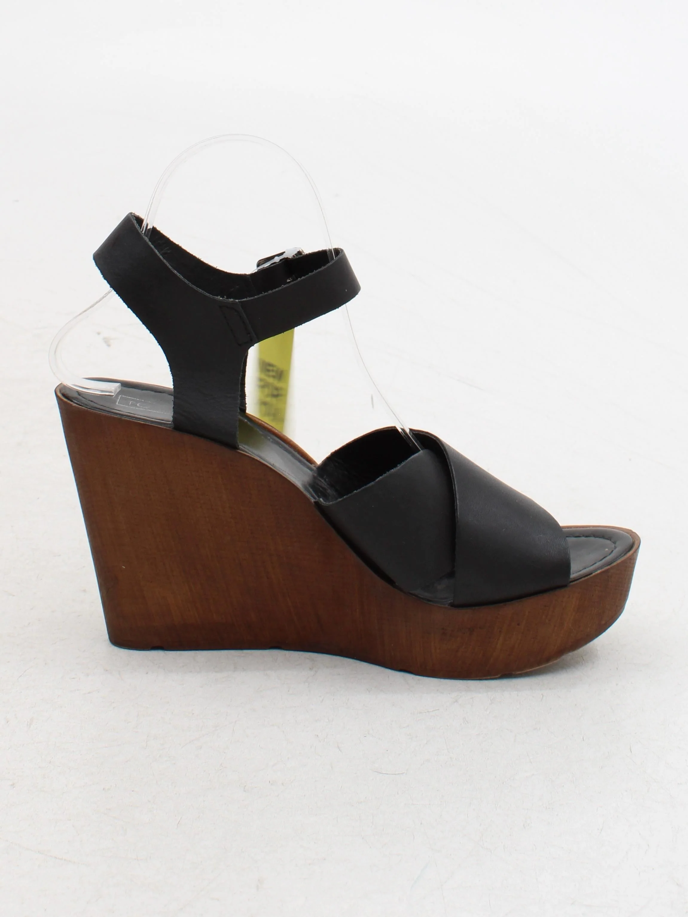 Topshop Women's Sandals UK 7 Black 100% Leather Strappy - Image 5