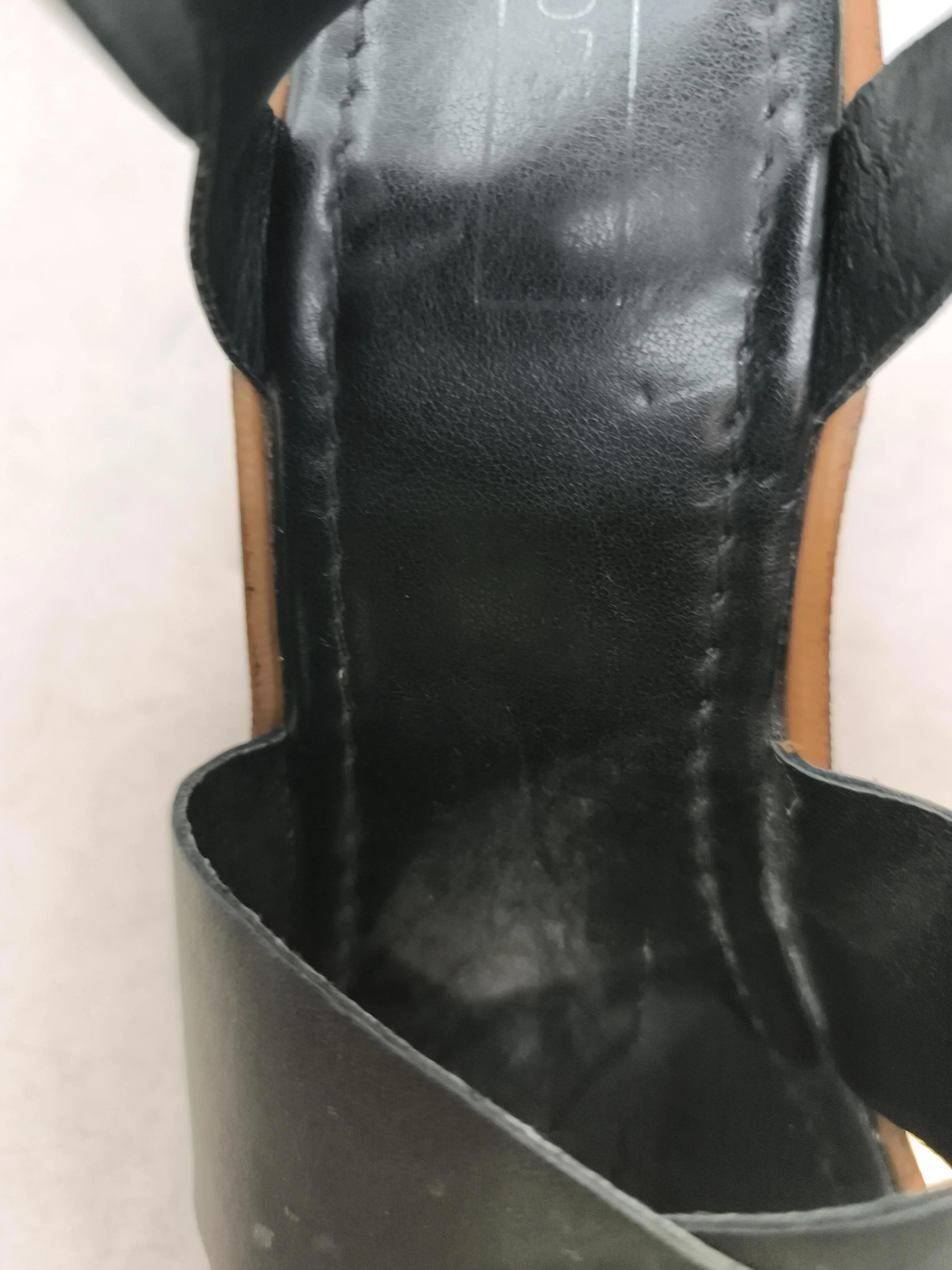 Topshop Women's Sandals UK 7 Black 100% Leather Strappy - Image 6
