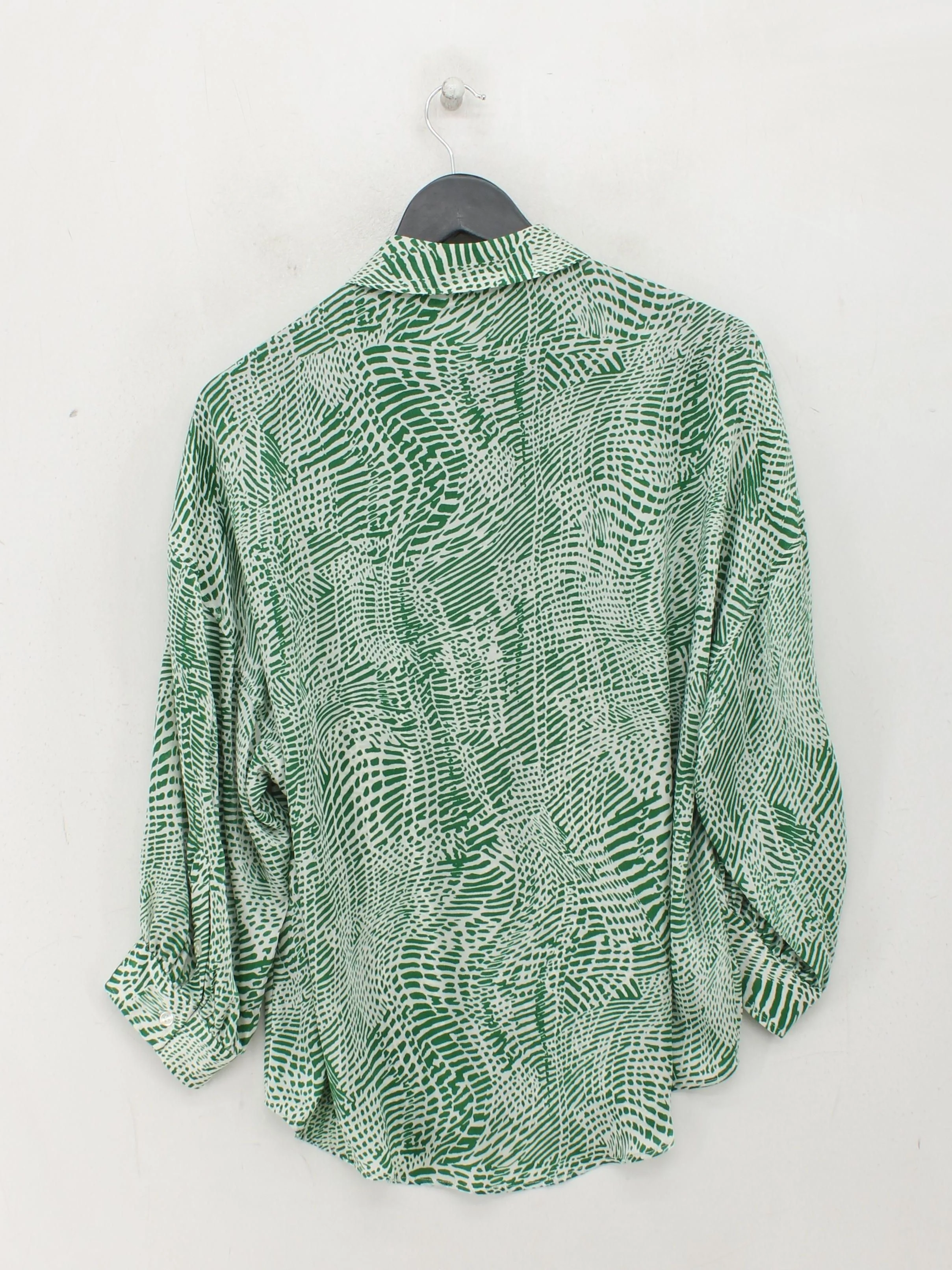Topshop Women's Shirt M Green 100% Polyester Basic - Image 2