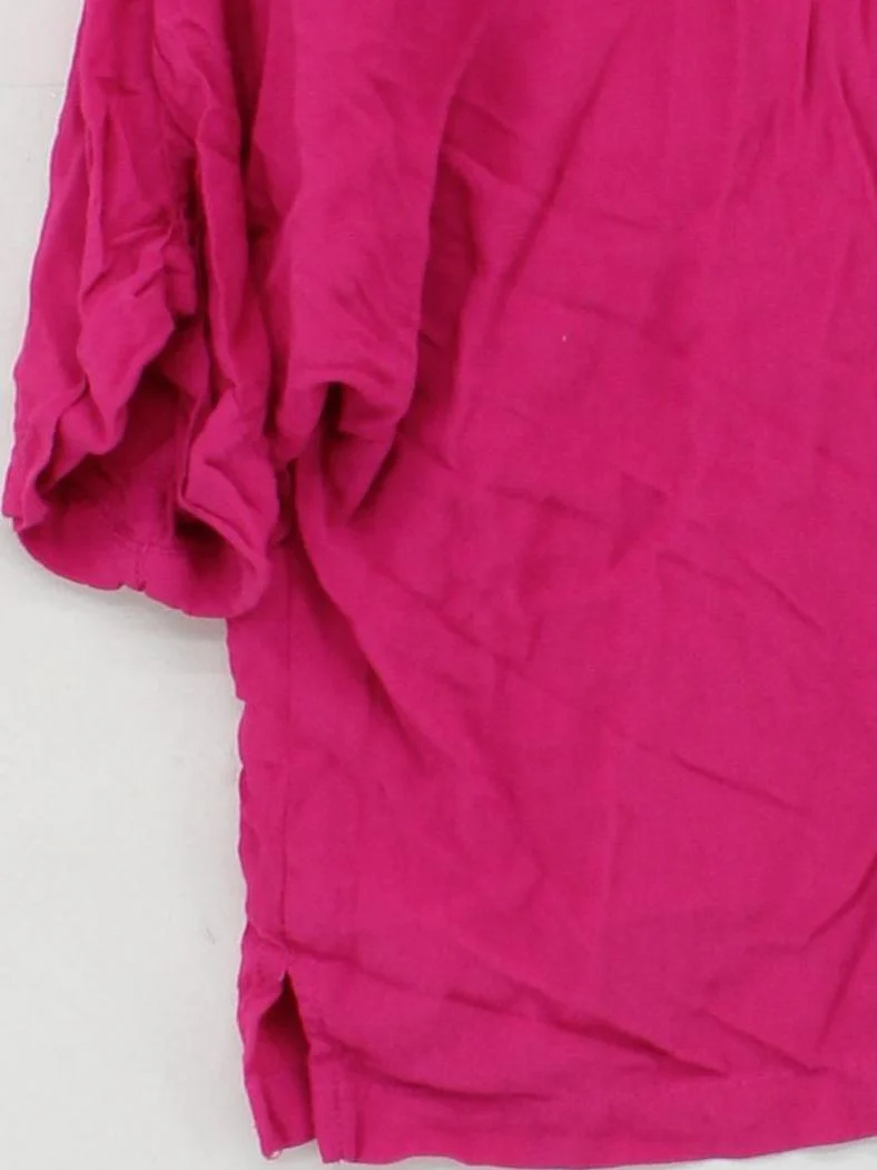 Topshop Women's Shirt S Pink 100% Viscose Short Sleeve Collared Basic - Image 4