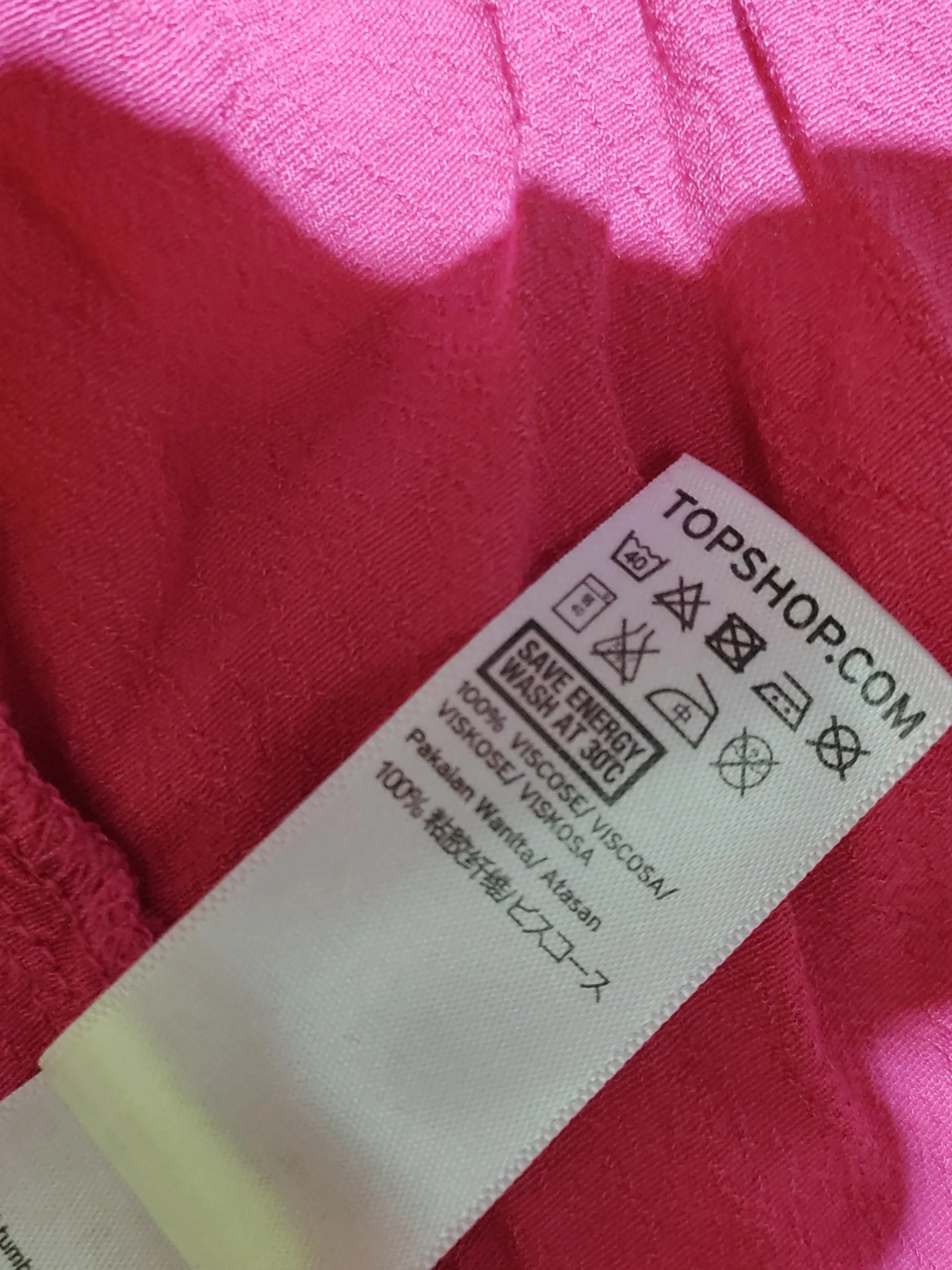 Topshop Women's Shirt S Pink 100% Viscose Short Sleeve Collared Basic - Image 7