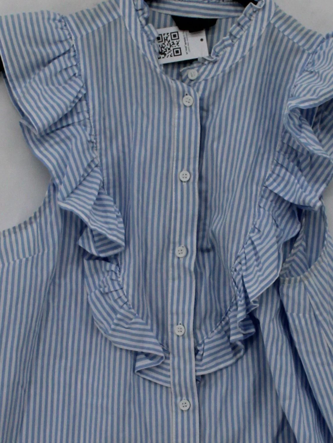 Topshop Women's Shirt UK 10 Blue Cotton with Polyester Basic - Image 3