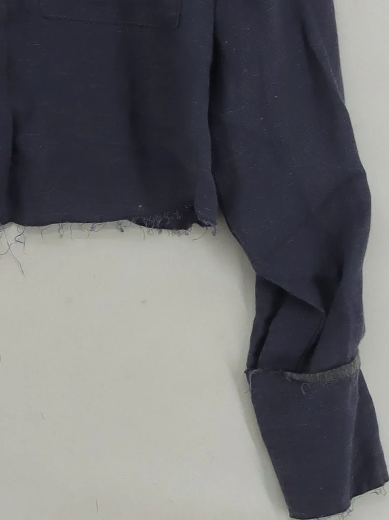 Topshop Women's Shirt UK 10 Blue Viscose with Linen, Polyester Basic - Image 4