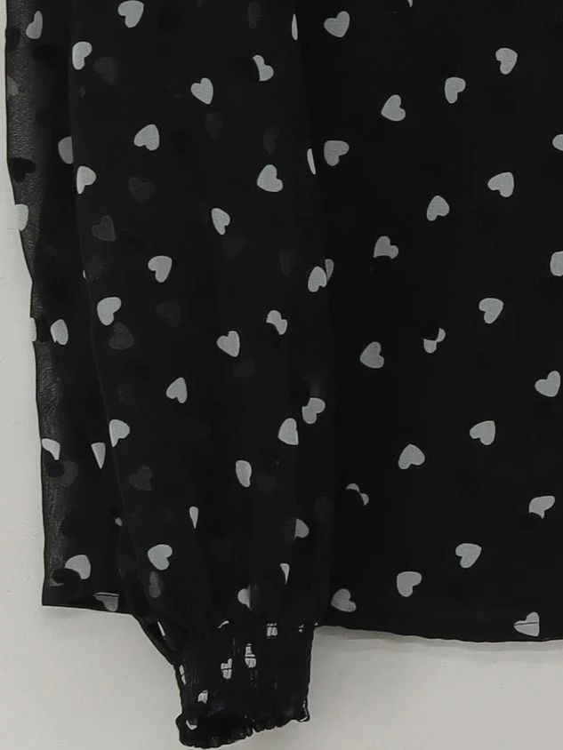Topshop Women's Shirt UK 12 Black 100% Polyester Long Sleeve Collared Basic - Image 4