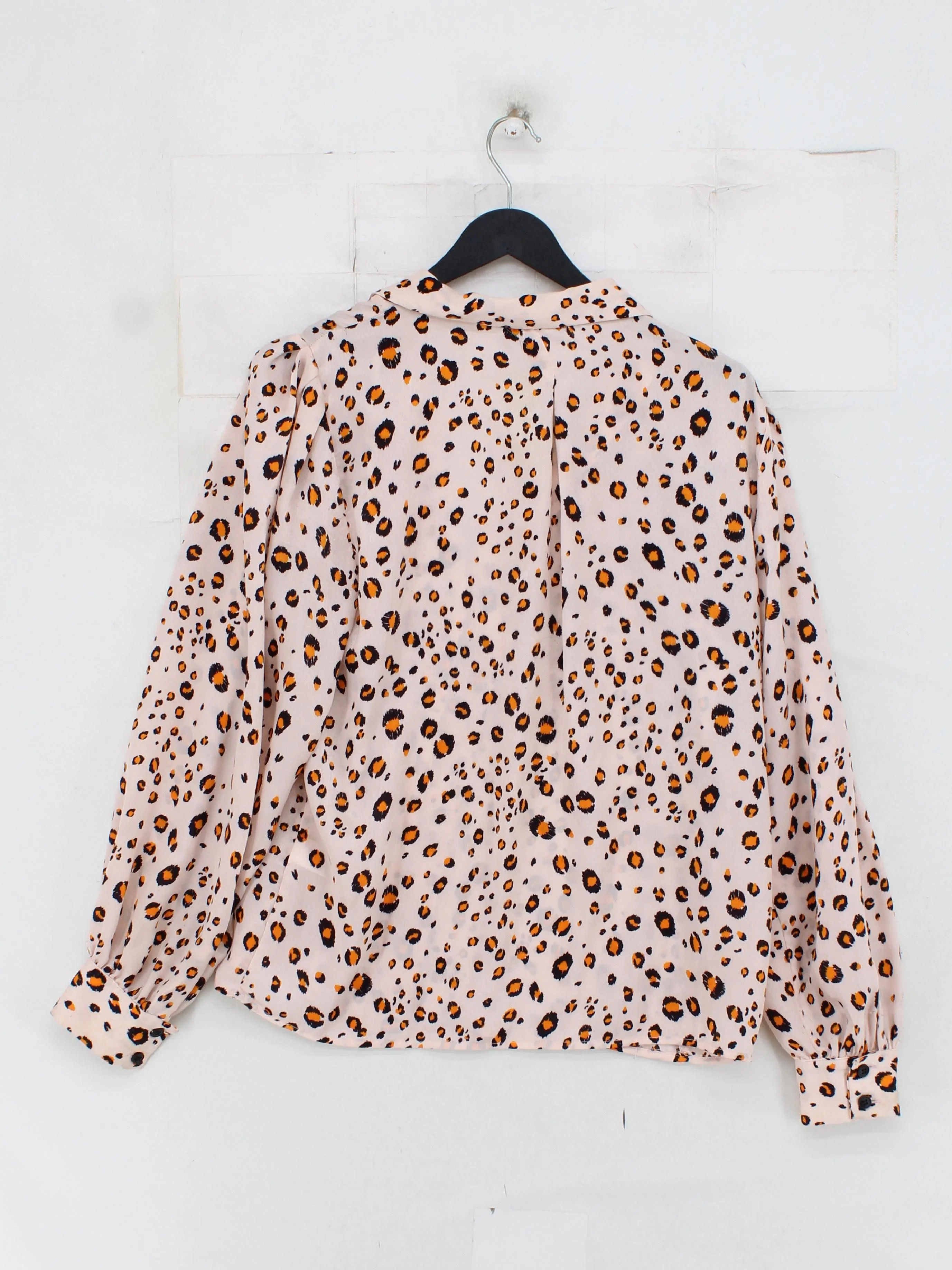 Topshop Women's Shirt UK 12 Cream 100% Polyester Basic - Image 2