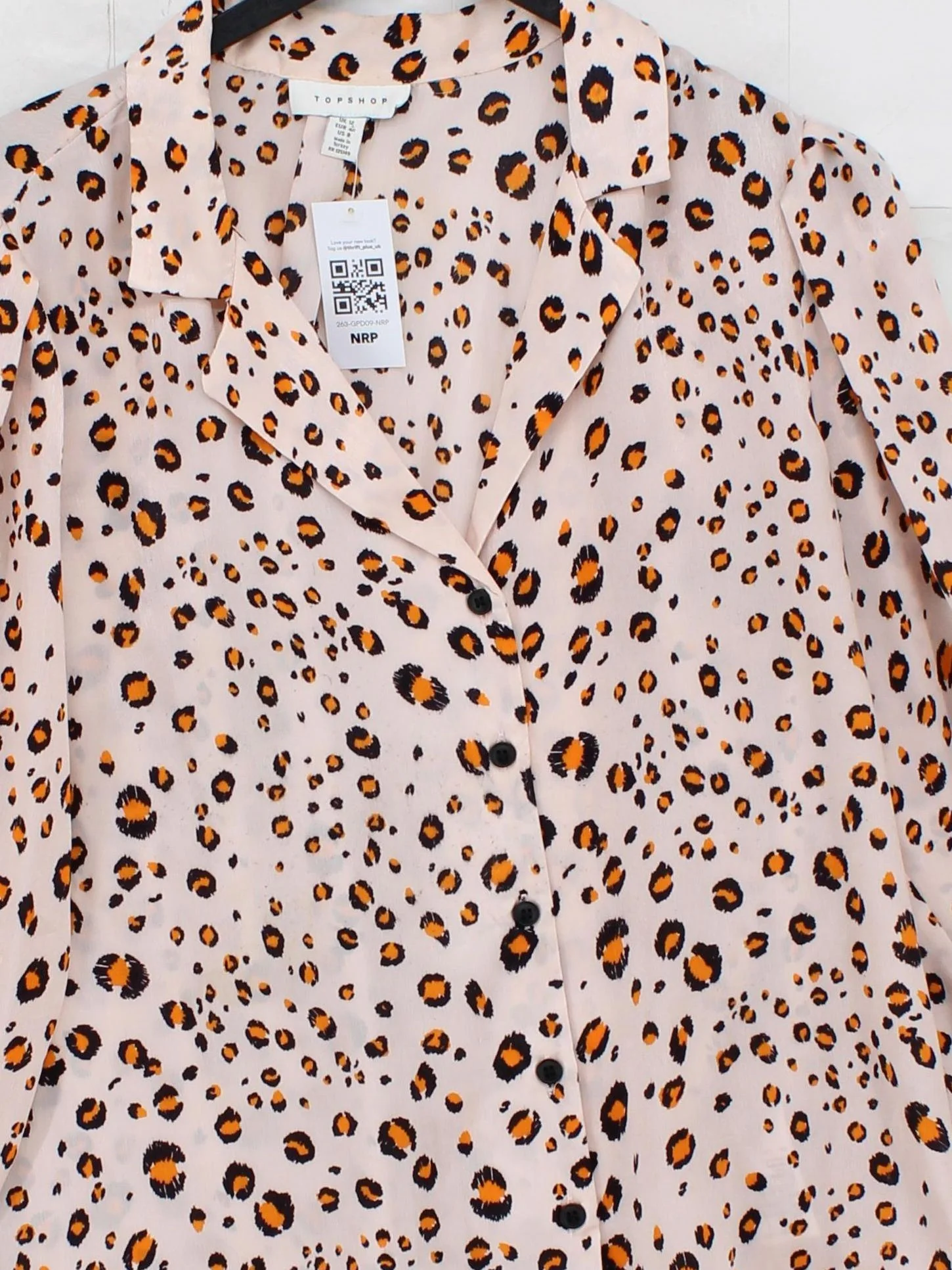 Topshop Women's Shirt UK 12 Cream 100% Polyester Basic - Image 3