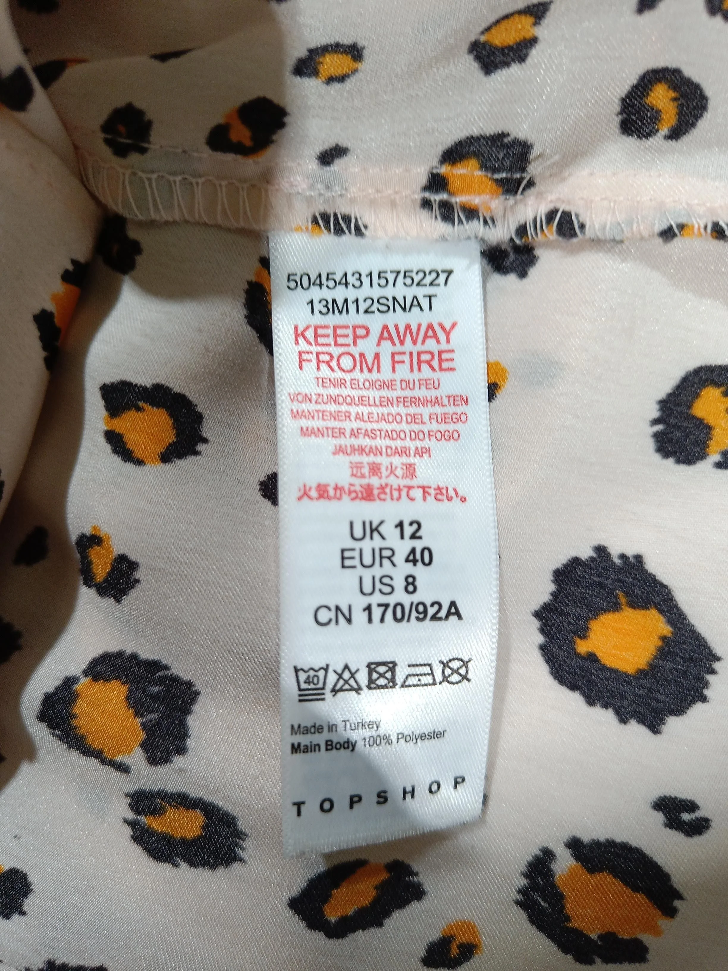Topshop Women's Shirt UK 12 Cream 100% Polyester Basic - Image 7