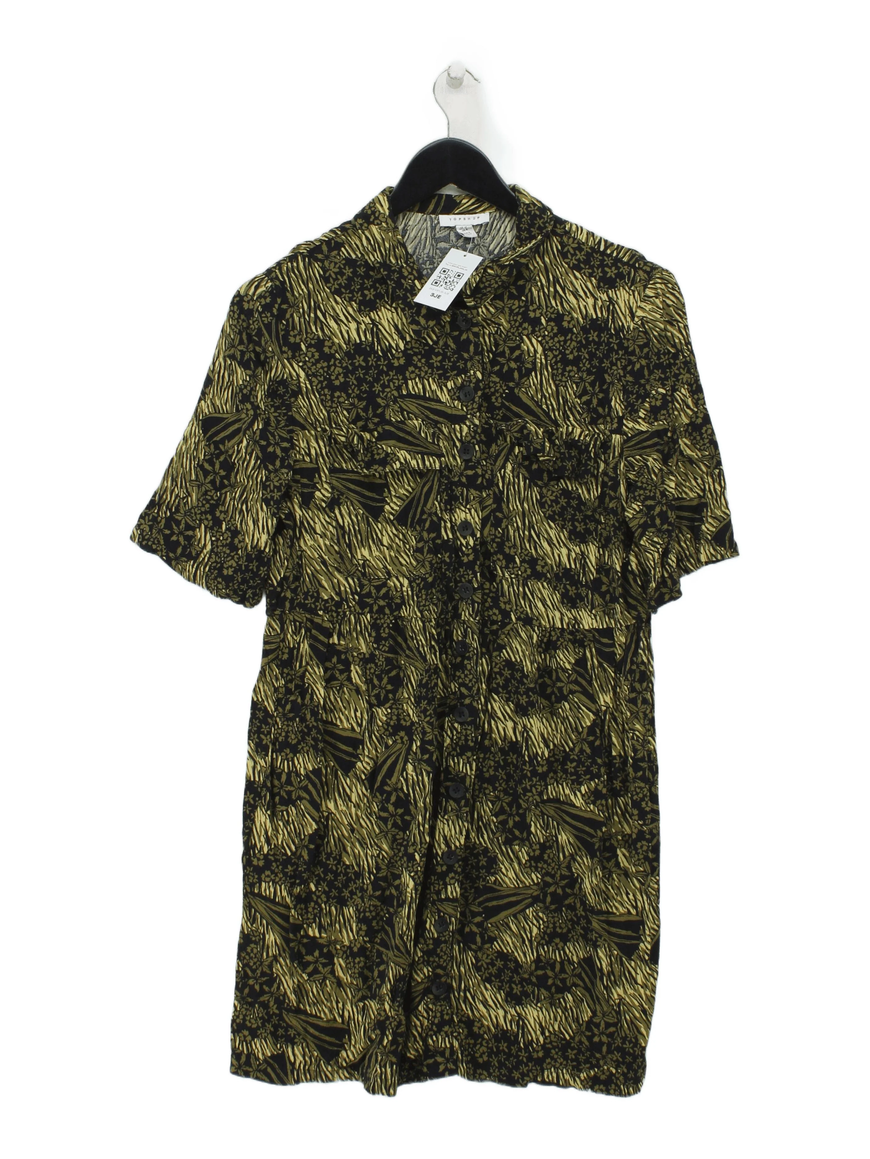 Topshop Women's Shirt UK 12 Multi 100% Viscose Basic