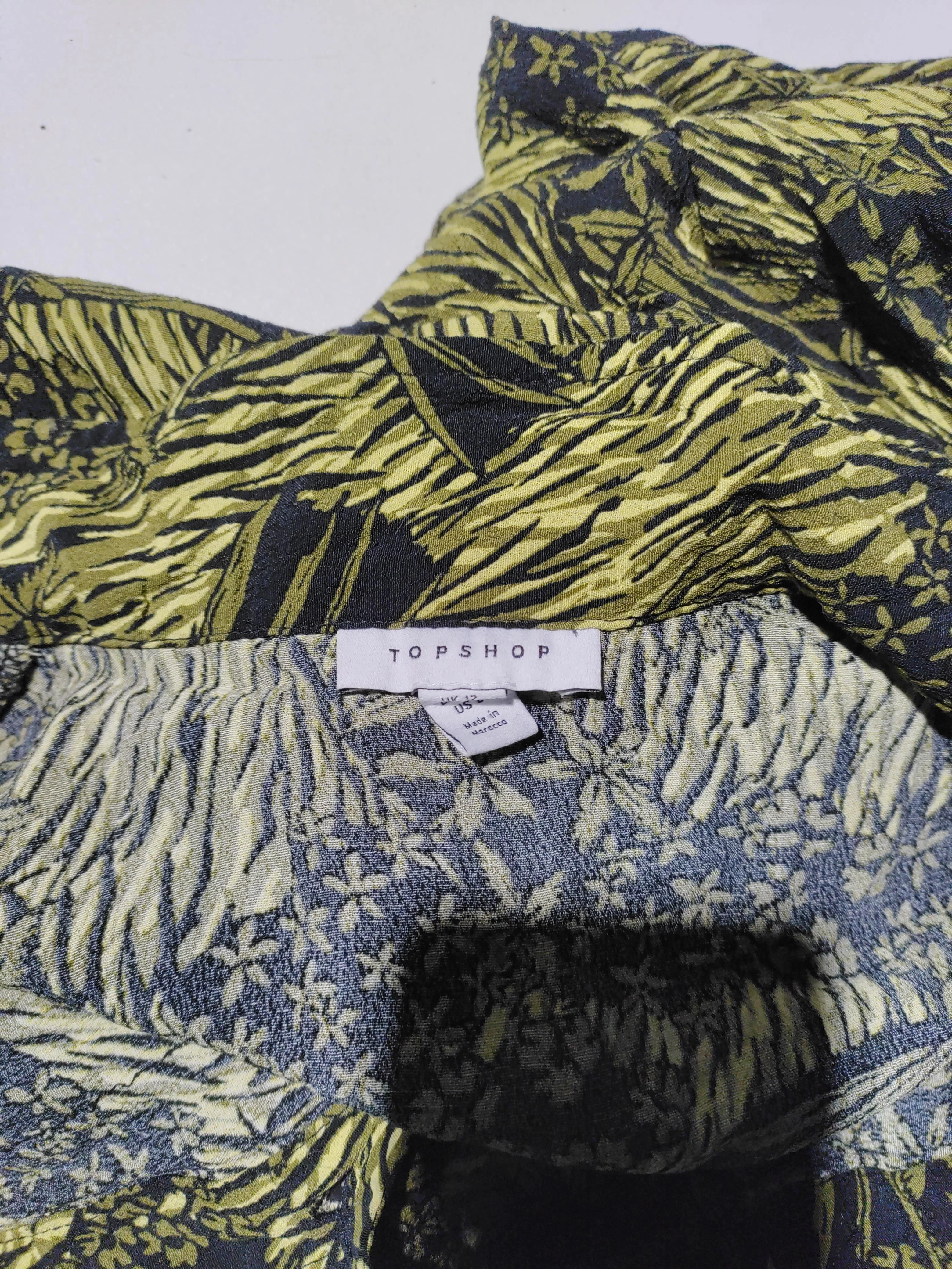 Topshop Women's Shirt UK 12 Multi 100% Viscose Basic - Image 5