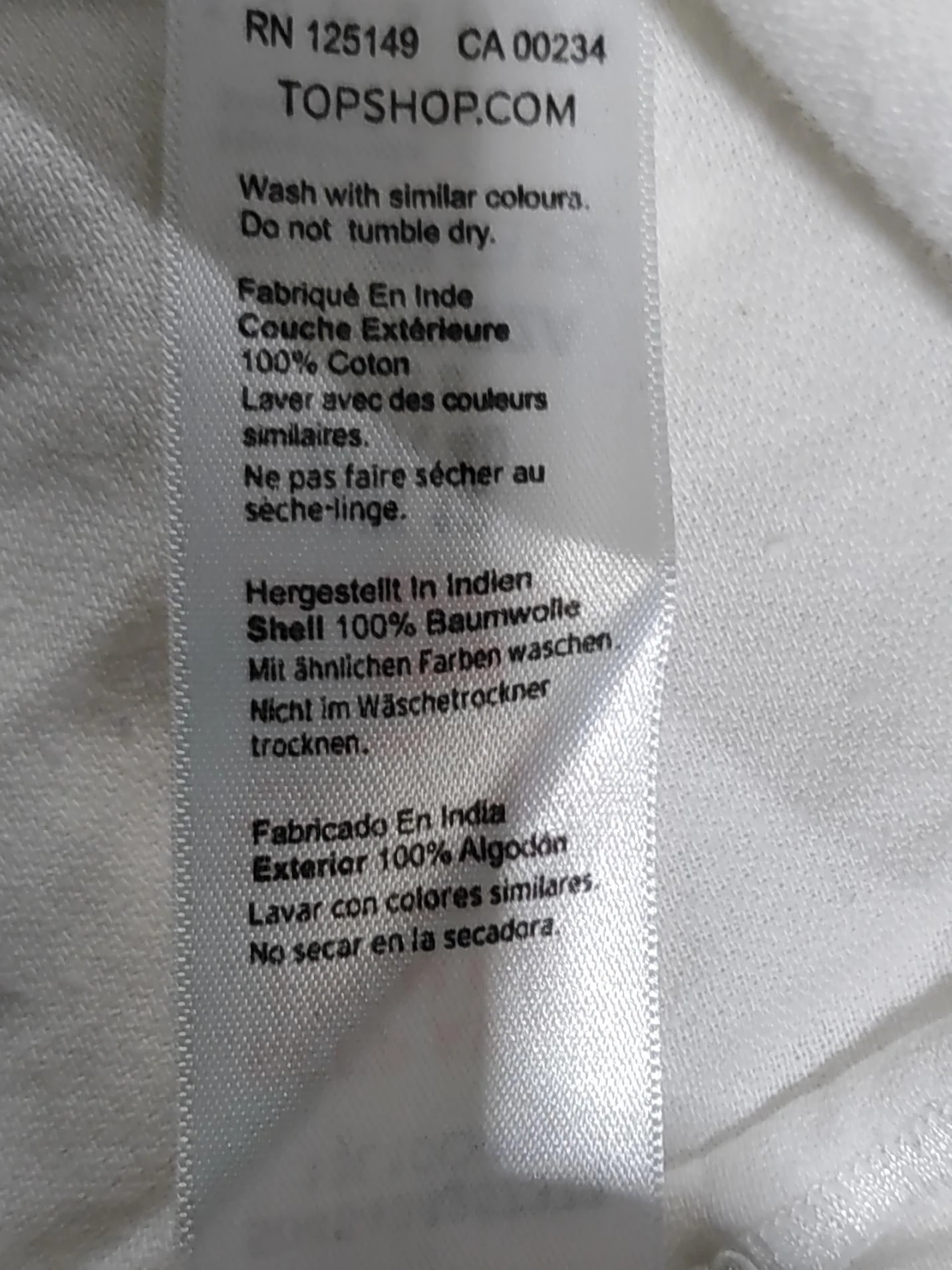 Topshop Women's Shirt UK 12 White 100% Cotton Long Sleeve Collared Basic - Image 7
