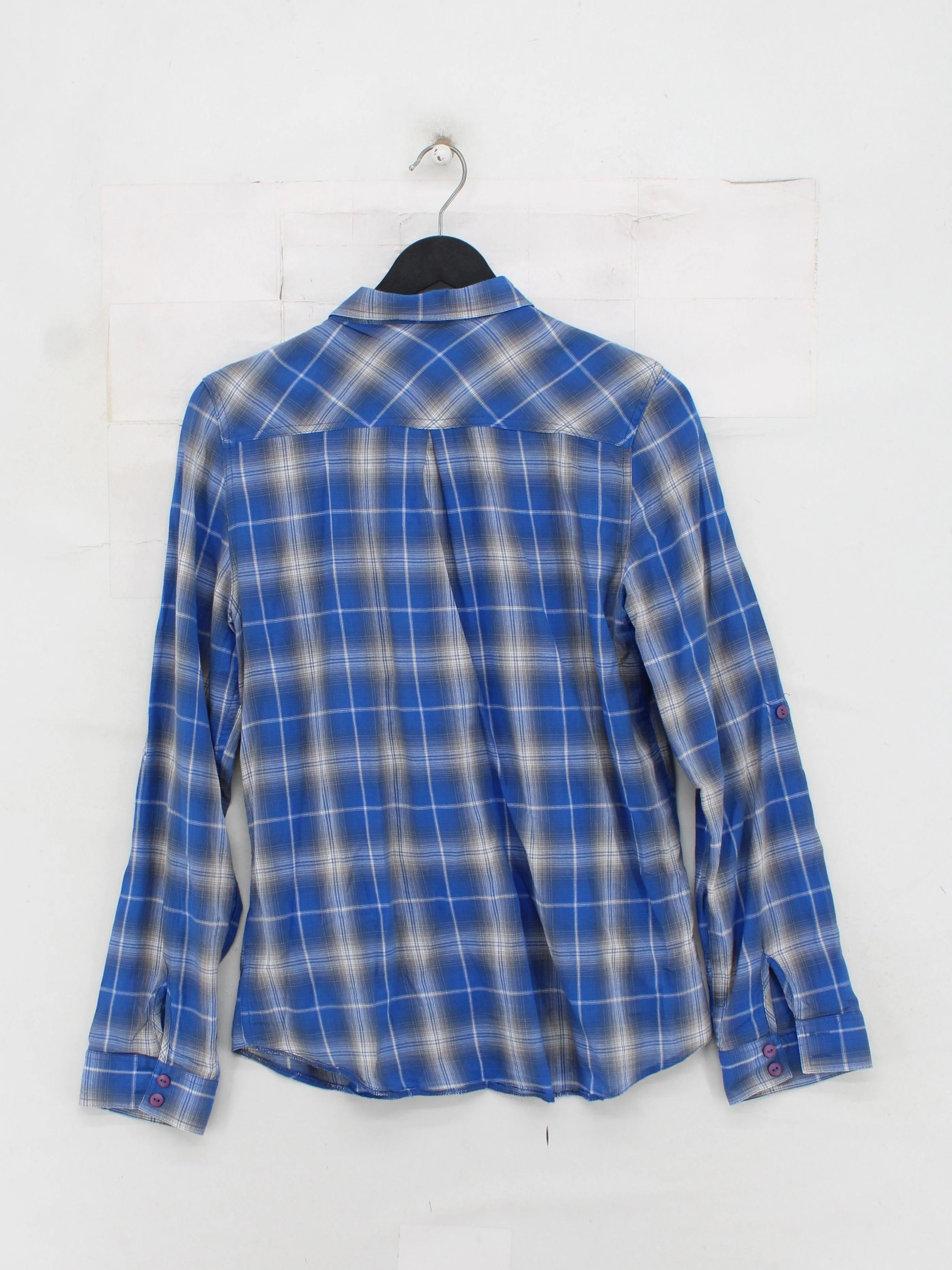 Topshop Women's Shirt UK 14 Blue 100% Cotton Basic - Image 2