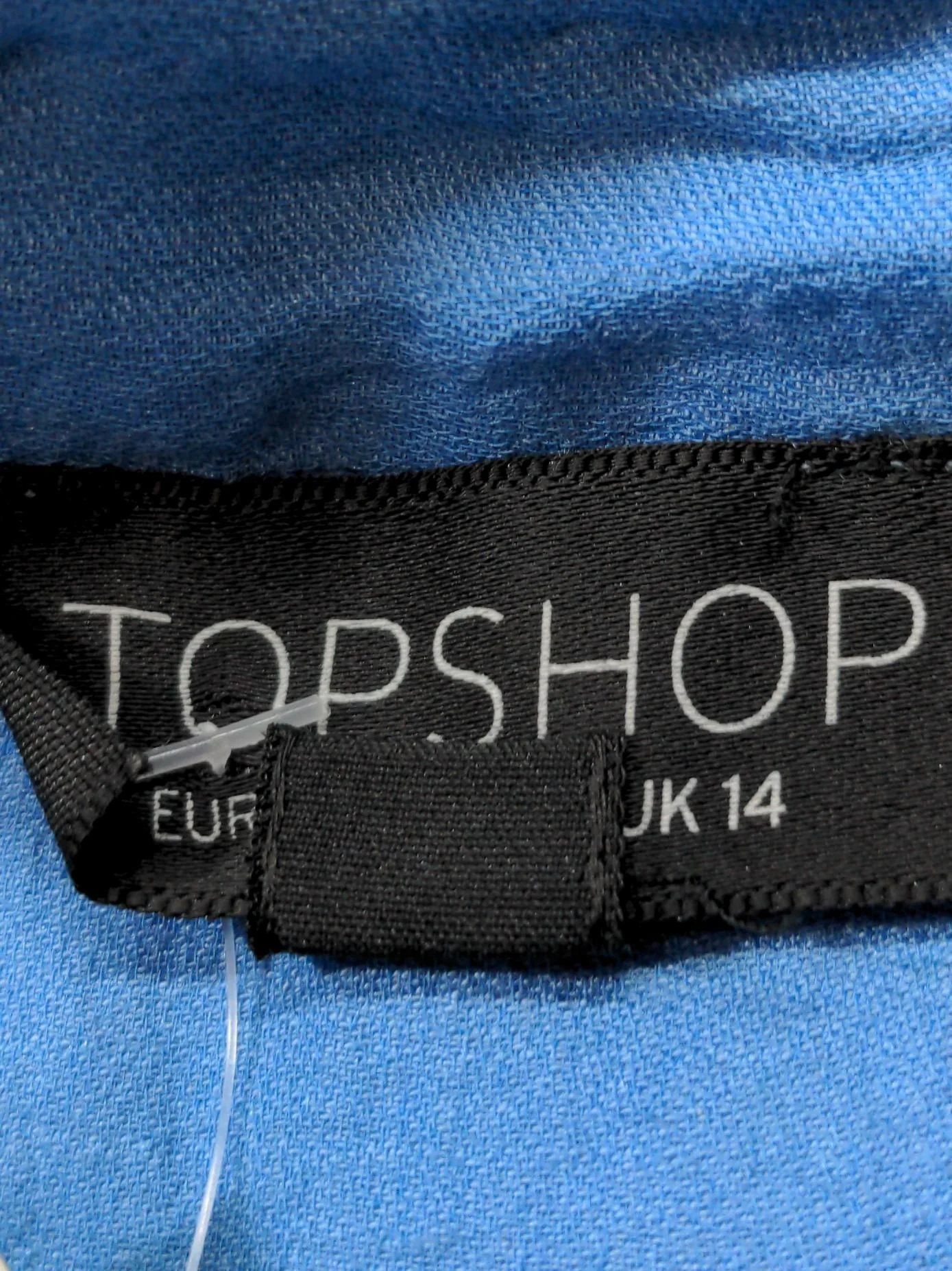 Topshop Women's Shirt UK 14 Blue Viscose with Polyester Basic - Image 5