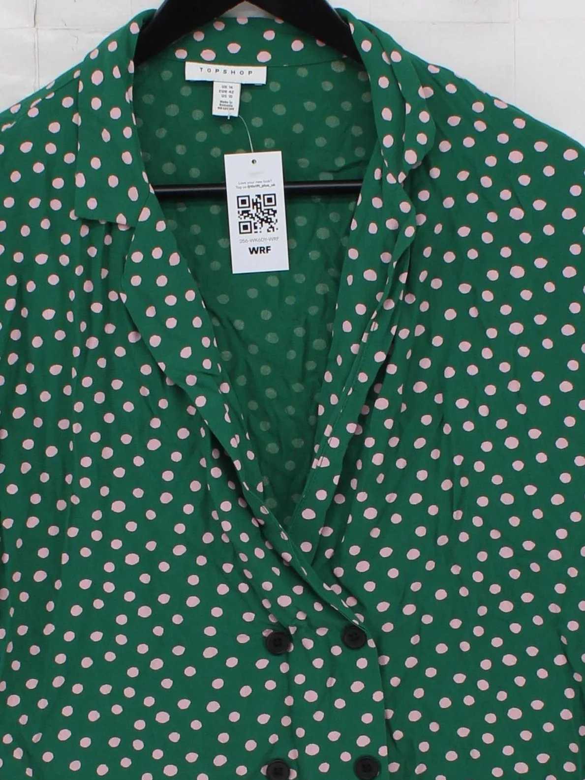 Topshop Women's Shirt UK 14 Green 100% Viscose Basic - Image 3