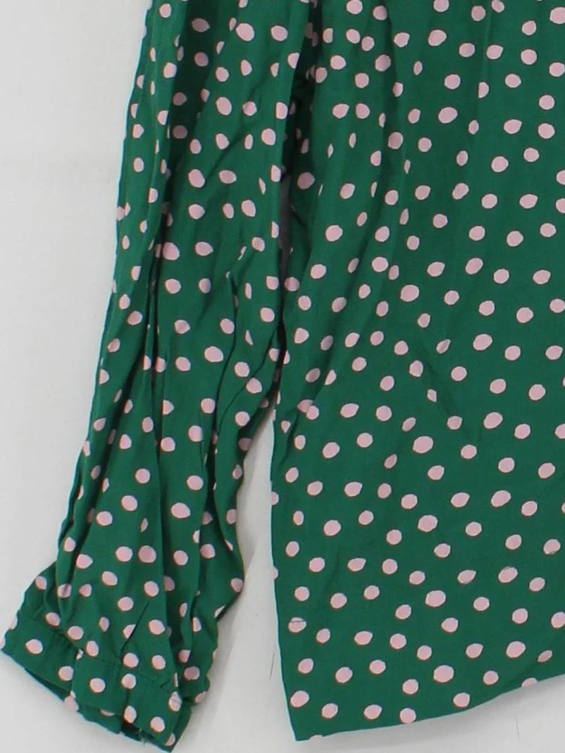 Topshop Women's Shirt UK 14 Green 100% Viscose Basic - Image 4