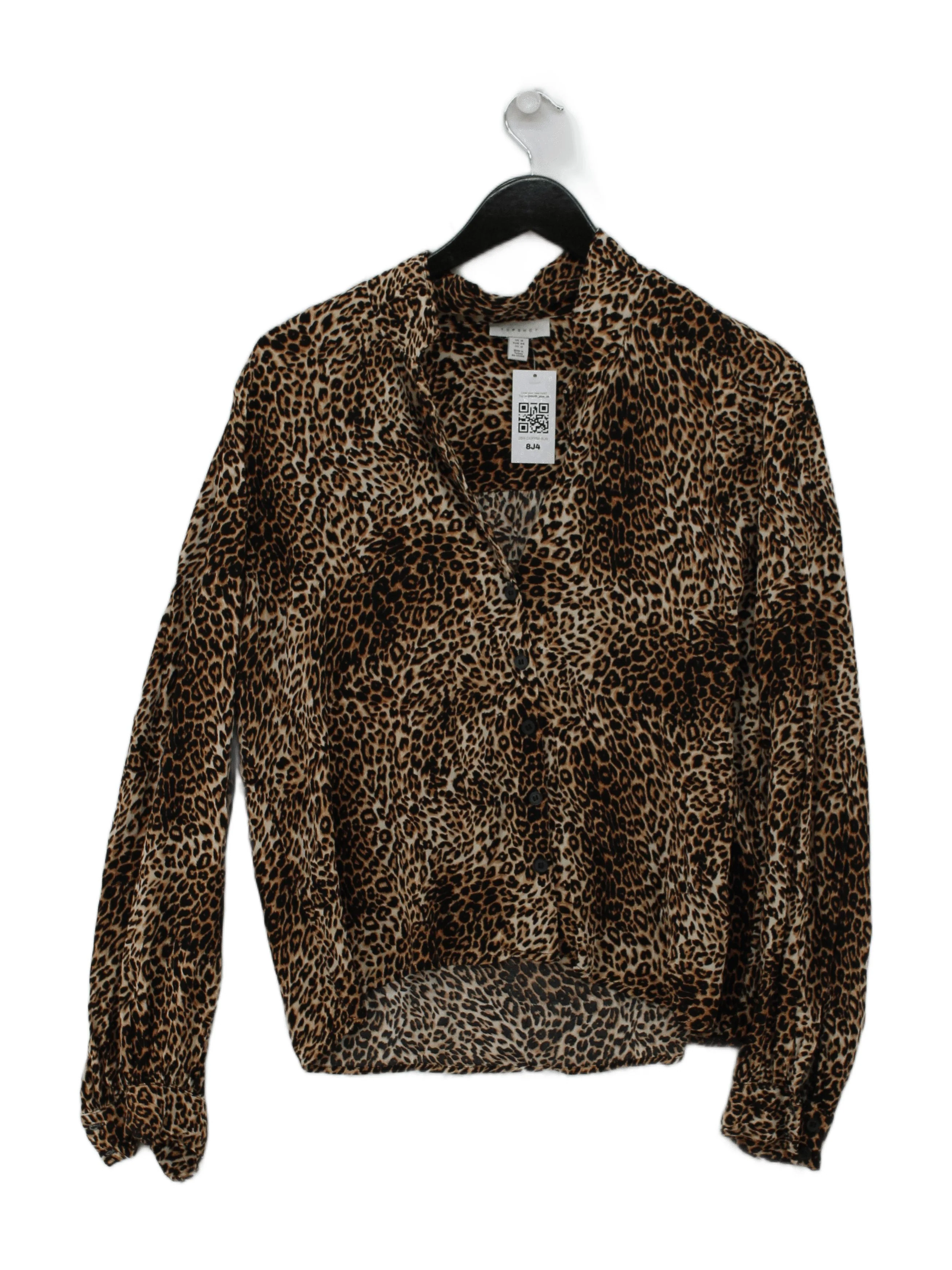 Topshop Women's Shirt UK 16 Multi 100% Viscose Basic
