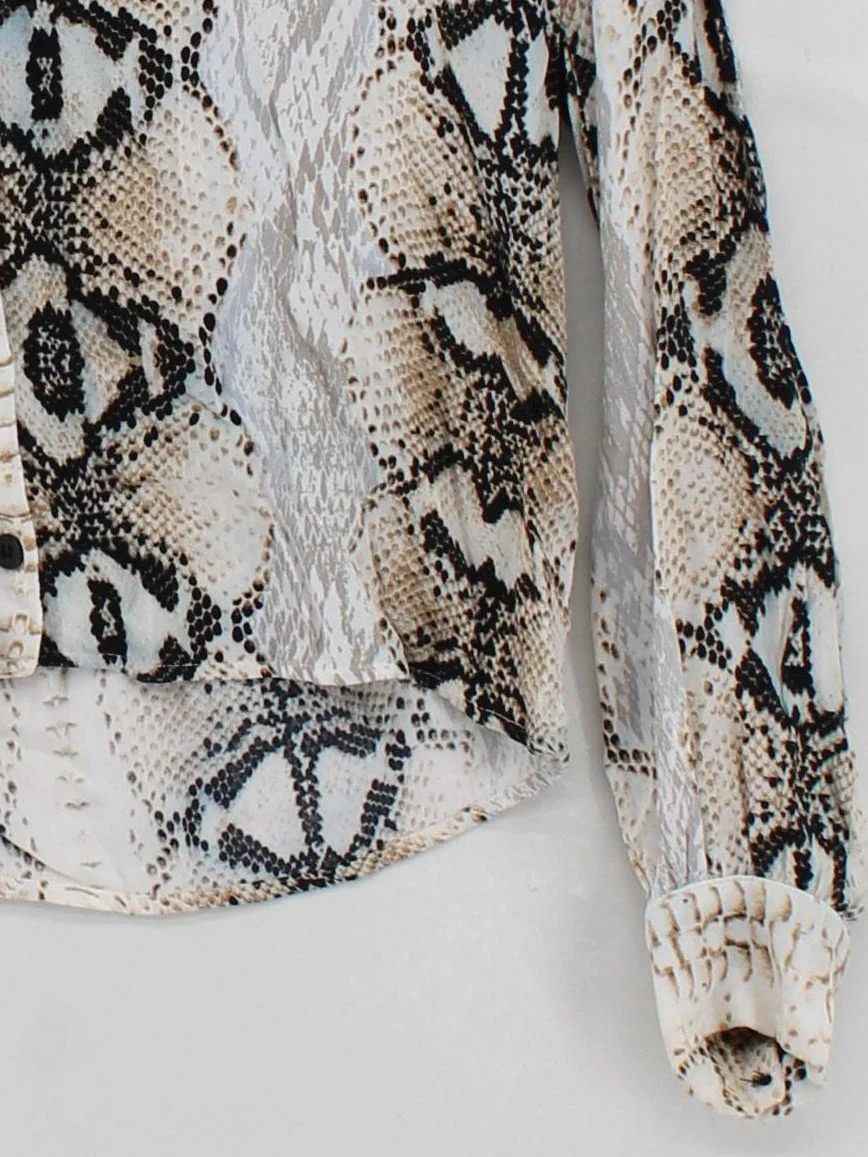 Topshop Women's Shirt UK 8 Multi 100% Viscose Basic - Image 4