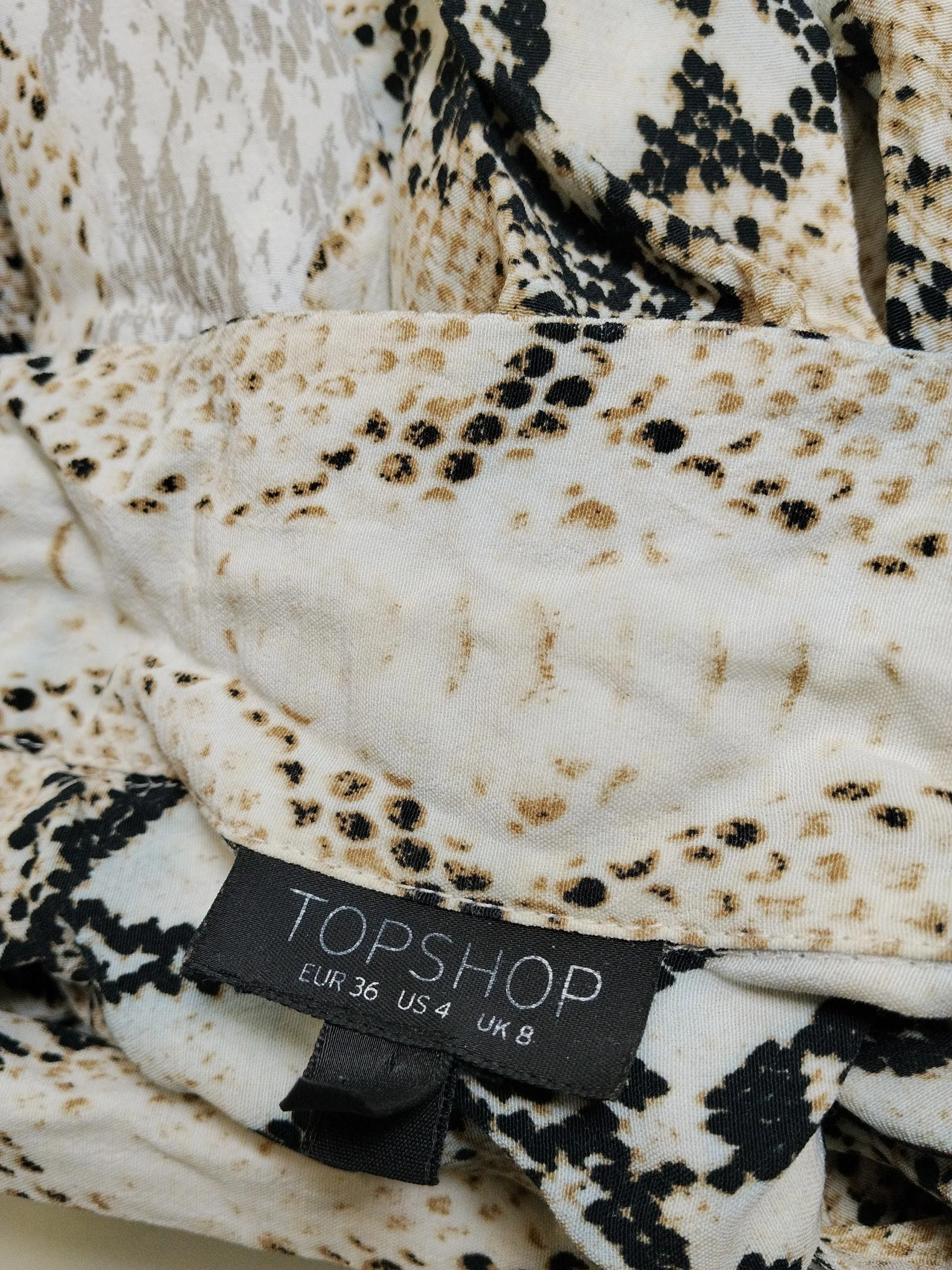 Topshop Women's Shirt UK 8 Multi 100% Viscose Basic - Image 5