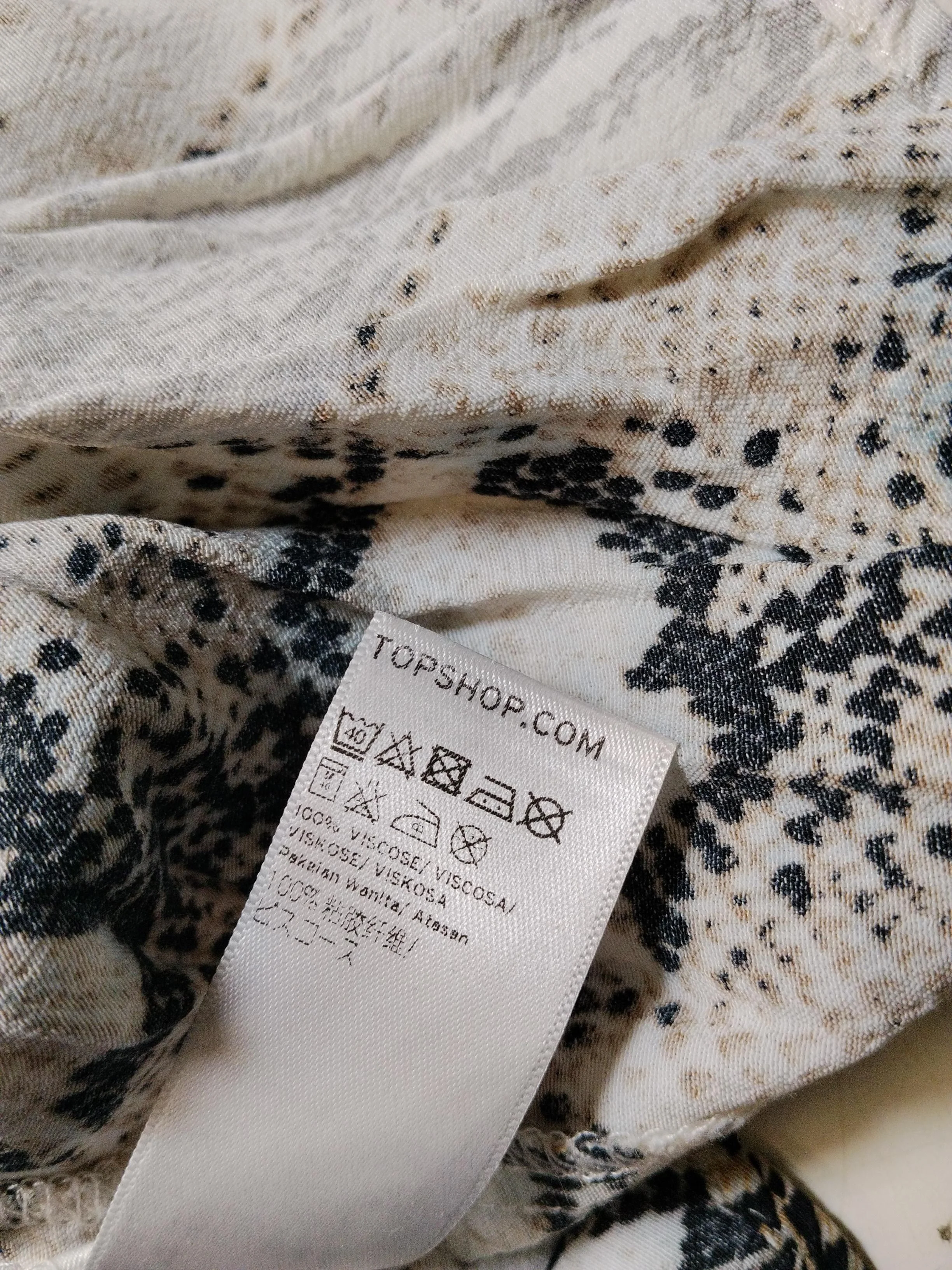 Topshop Women's Shirt UK 8 Multi 100% Viscose Basic - Image 6