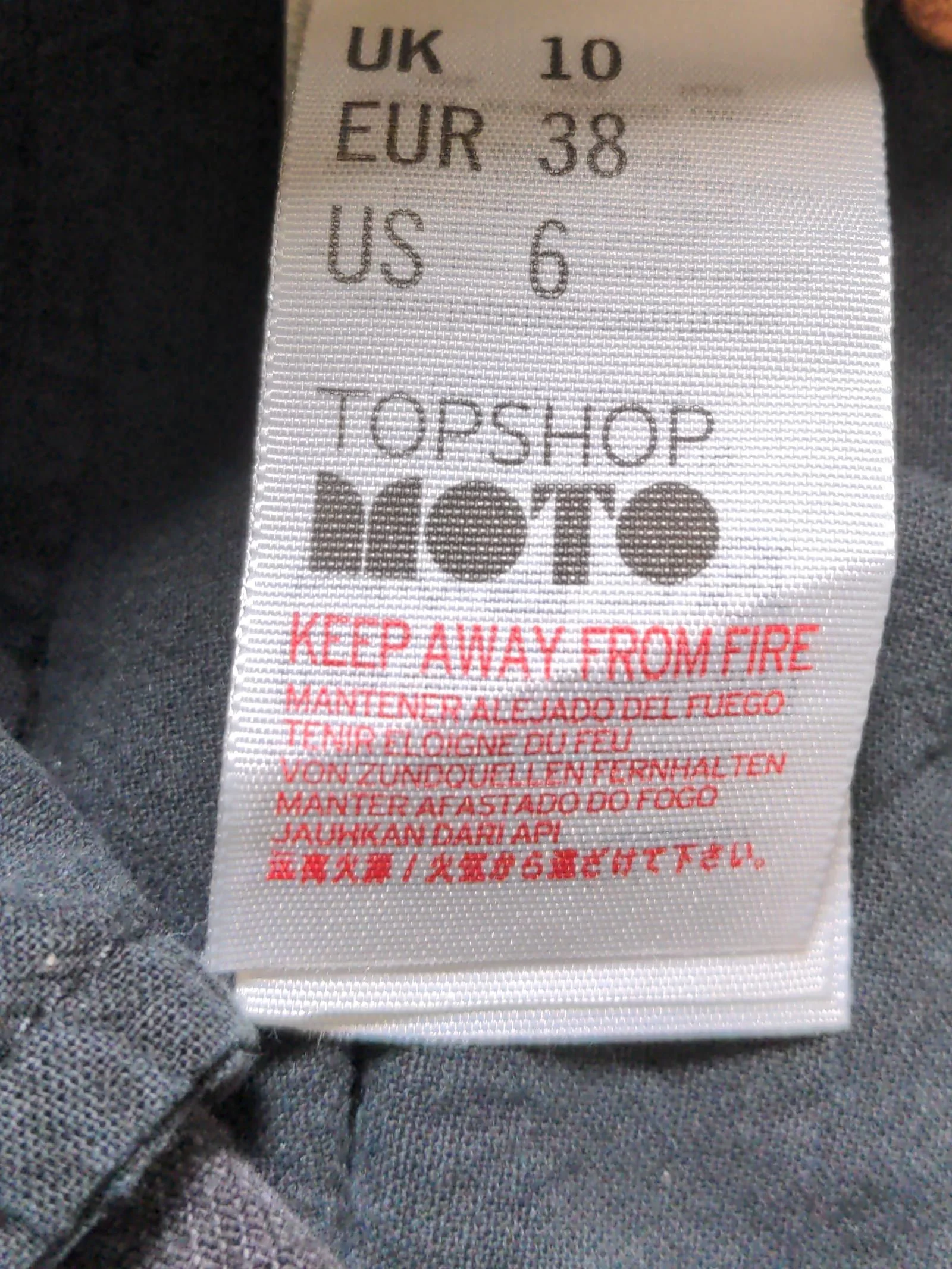 Topshop Women's Shorts UK 10 Black 100% Cotton Cut-Off - Image 5