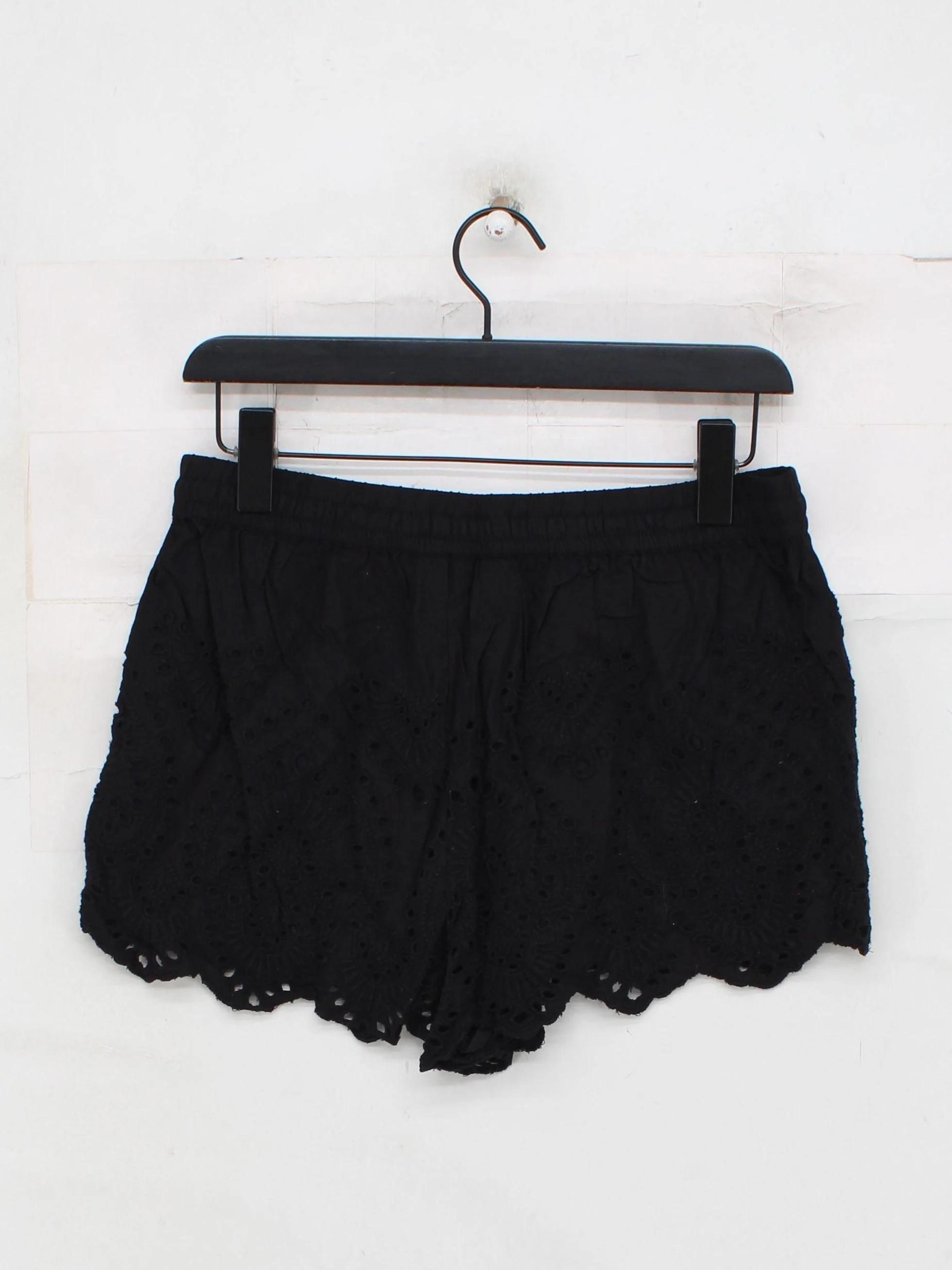 Topshop Women's Shorts UK 10 Black 100% Viscose Mom - Image 2