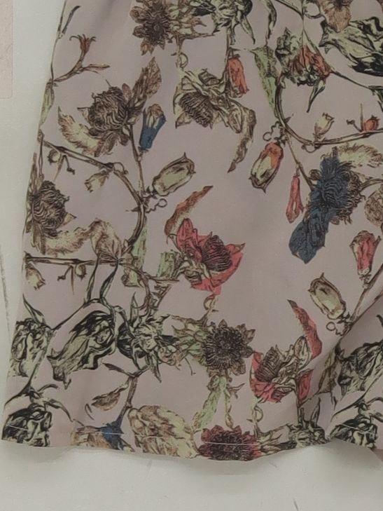 Topshop Women's Shorts UK 10 Cream Floral 100% Polyester Paperbag - Image 4