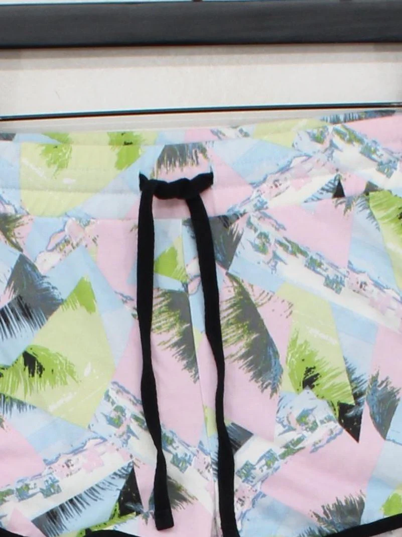 Topshop Women's Shorts UK 10 Multi Graphic Cotton with Polyester Cargo - Image 3