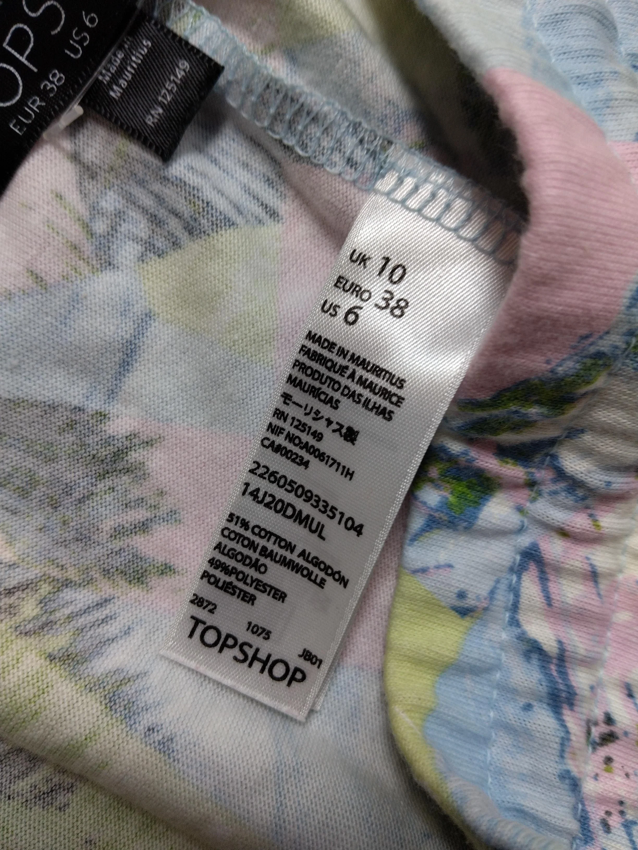 Topshop Women's Shorts UK 10 Multi Graphic Cotton with Polyester Cargo - Image 6