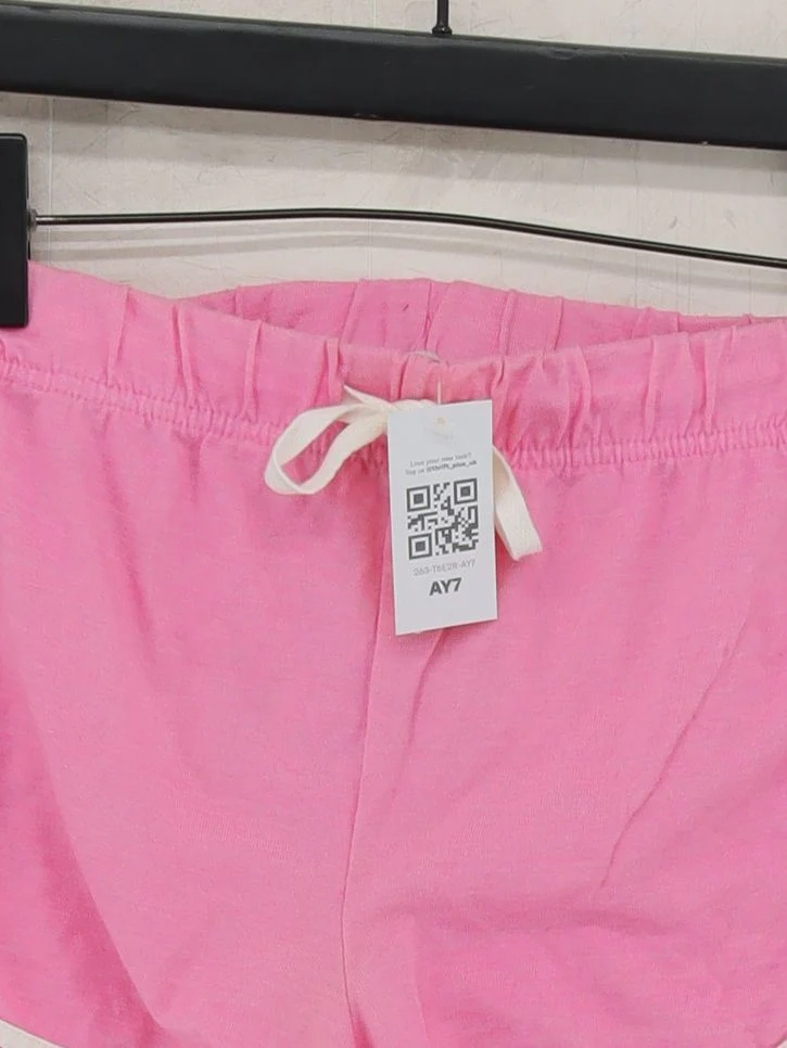 Topshop Women's Shorts UK 10 Pink Polyester with Cotton, Viscose Sweat - Image 3