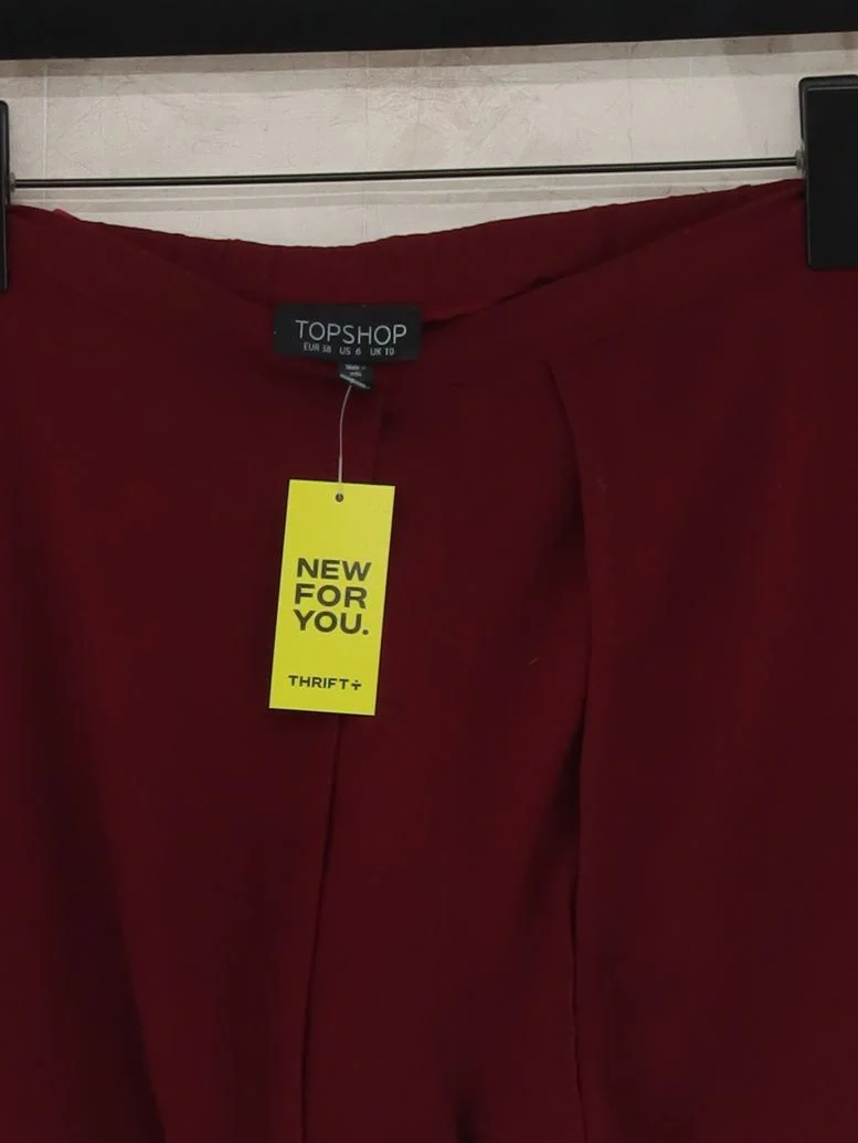 Topshop Women's Shorts UK 10 Red 100% Polyester Sweat - Image 3