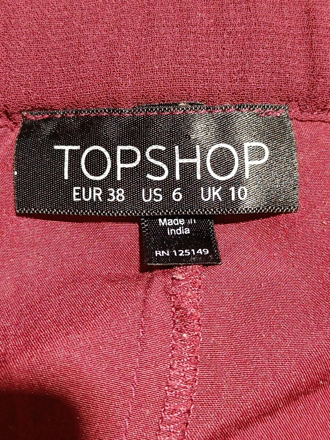 Topshop Women's Shorts UK 10 Red 100% Polyester Sweat - Image 6