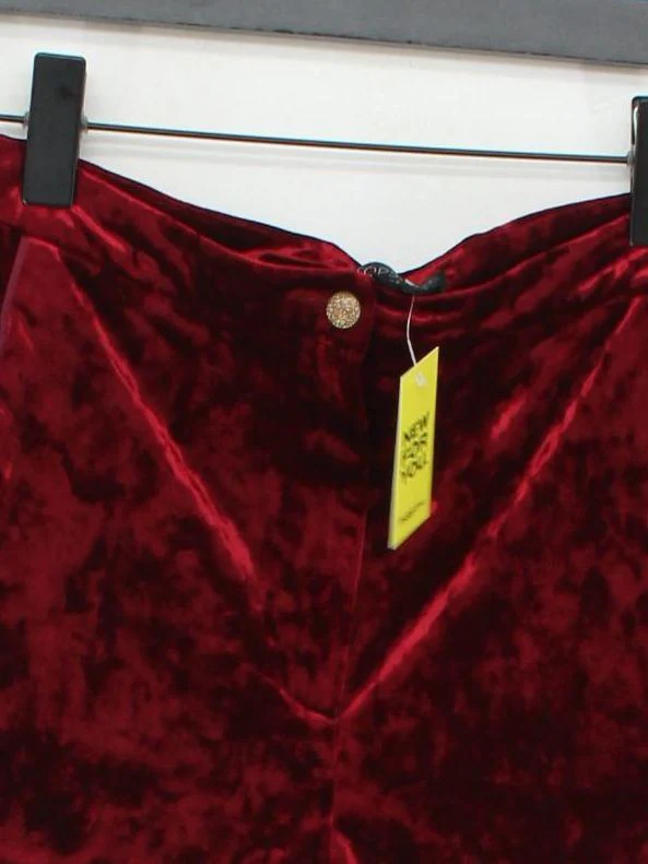 Topshop Women's Shorts UK 10 Red Polyester with Elastane Mom - Image 3