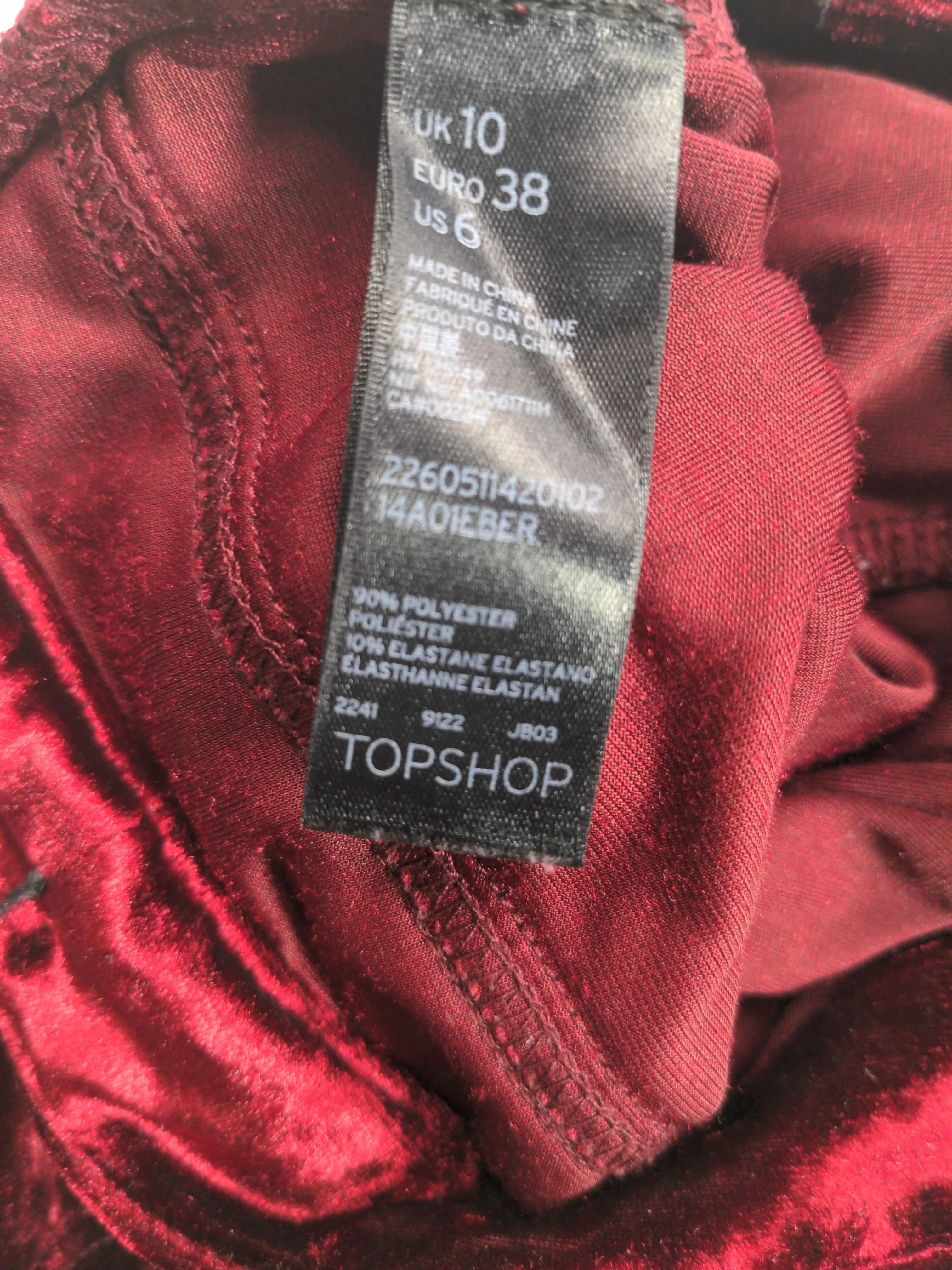 Topshop Women's Shorts UK 10 Red Polyester with Elastane Mom - Image 6