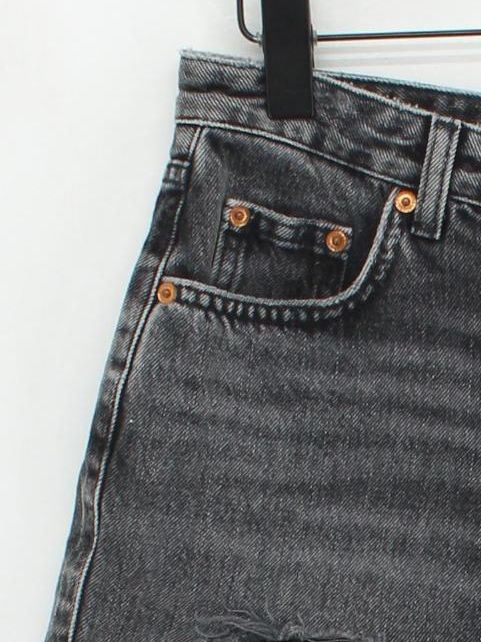 Topshop Women's Shorts UK 12 Black Cotton with Polyester, Cotton Cut-Off - Image 4