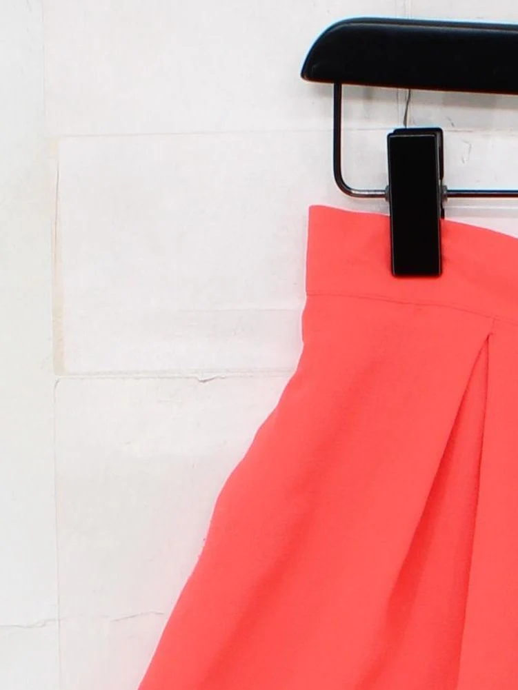 Topshop Women's Shorts UK 12 Orange Polyester with Elastane Mom - Image 4