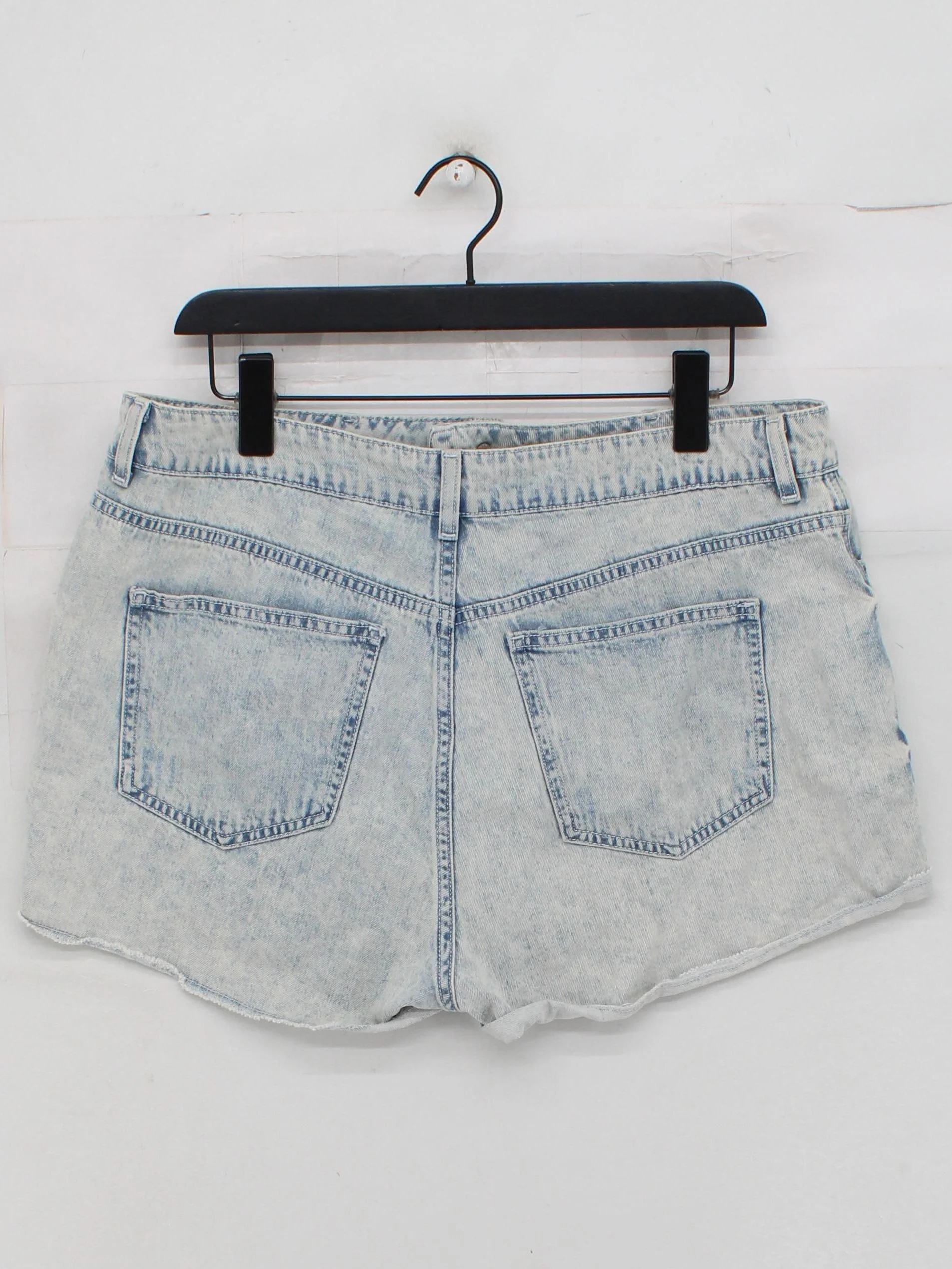Topshop Women's Shorts UK 16 Blue 100% Cotton Cut-Off - Image 2