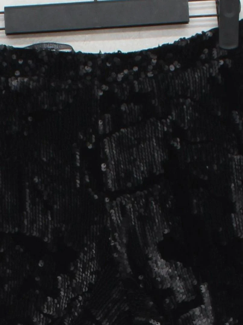 Topshop Women's Shorts UK 8 Black Polyester with Elastane Cut-Off - Image 3