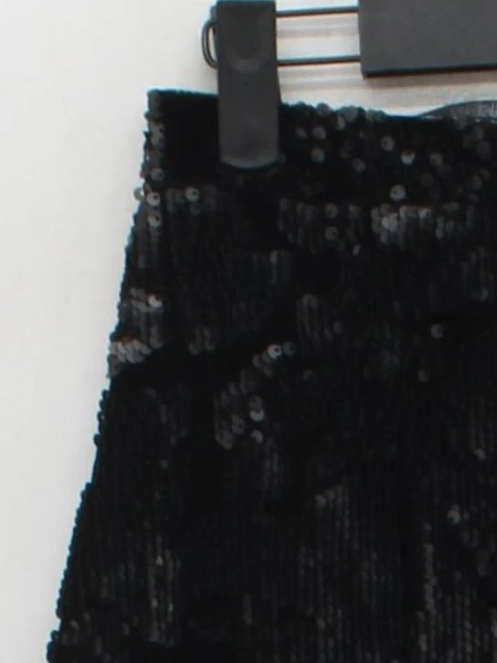 Topshop Women's Shorts UK 8 Black Polyester with Elastane Cut-Off - Image 4
