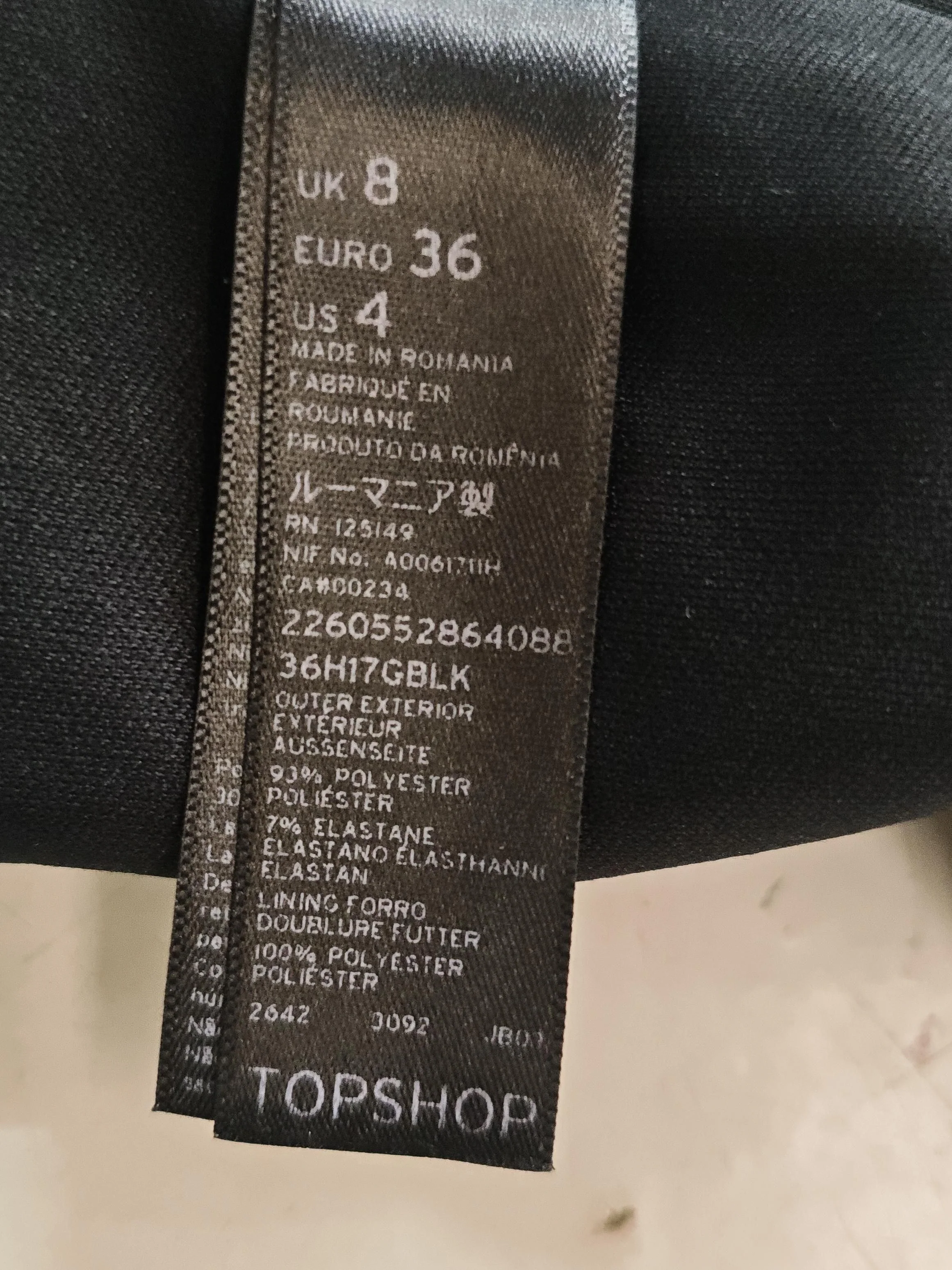 Topshop Women's Shorts UK 8 Black Polyester with Elastane Cut-Off - Image 6