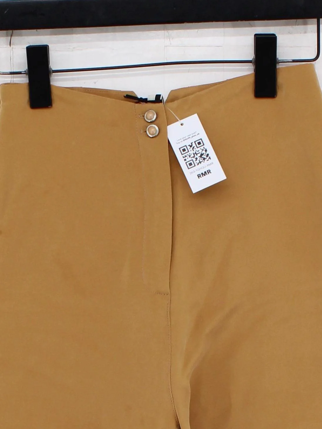 Topshop Women's Shorts UK 8 Tan 100% Silk Mom - Image 3