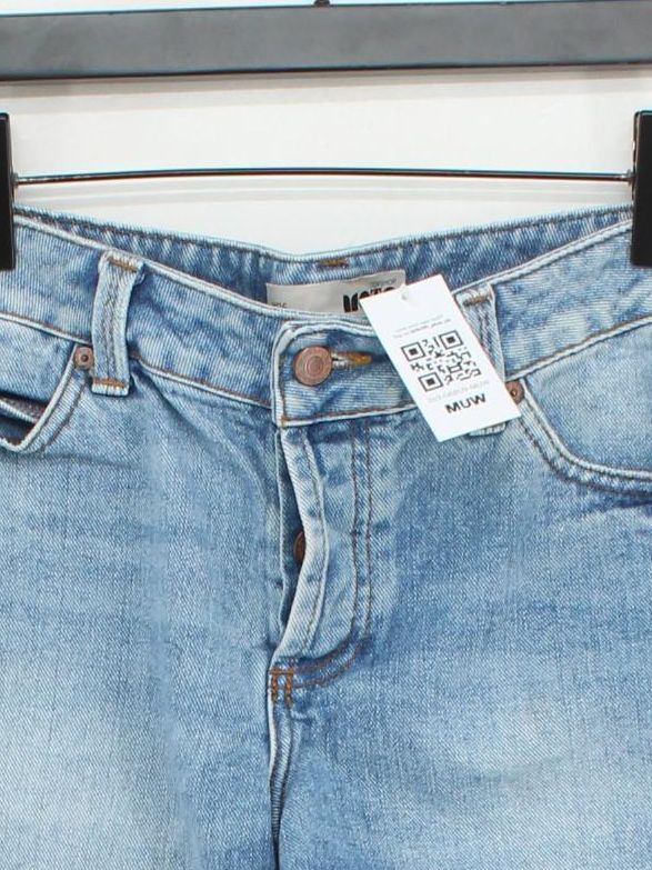 Topshop Women's Shorts W 26 in Blue 100% Cotton Cut-Off - Image 3